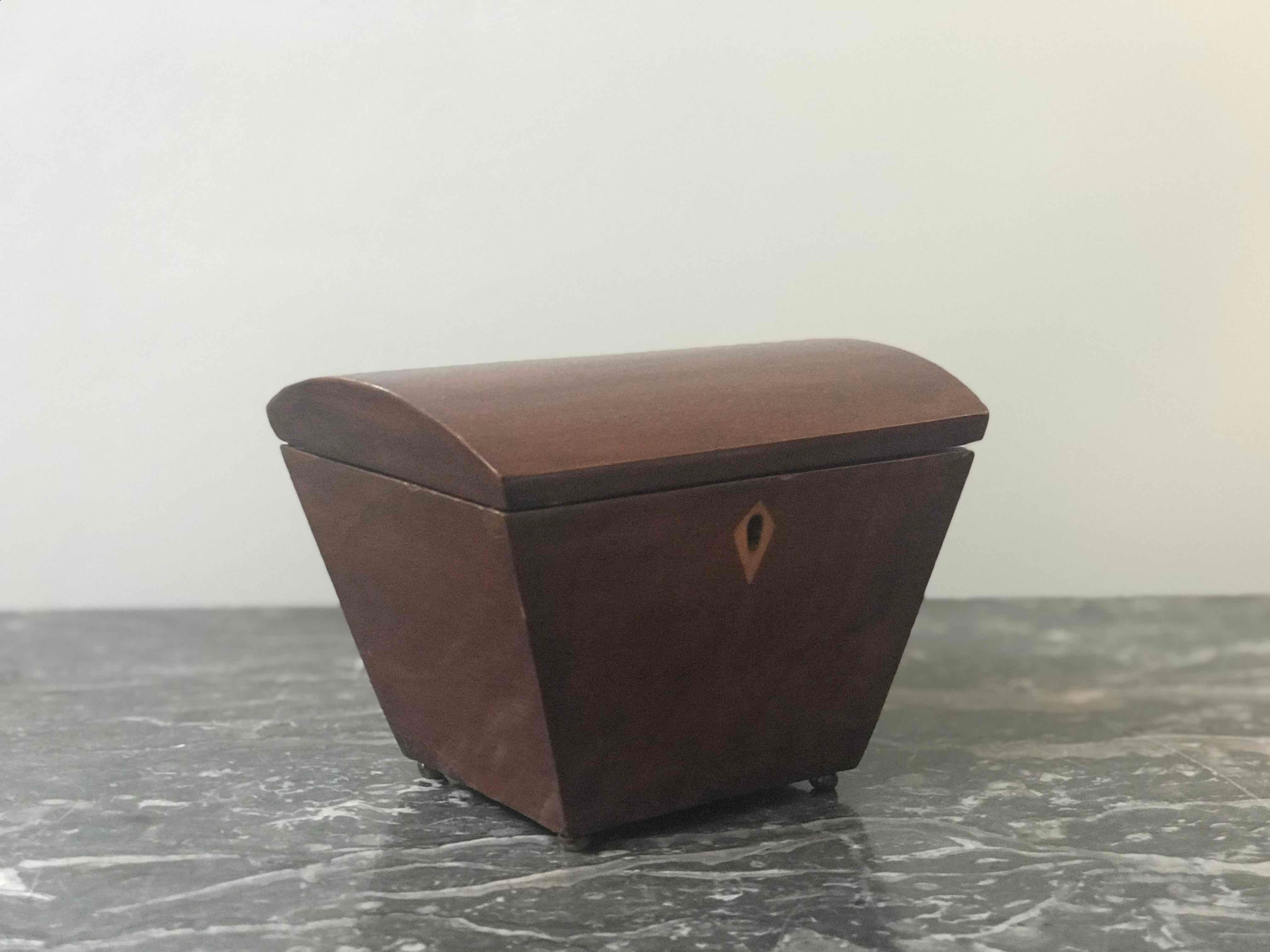 Victorian Small Tapered Tea Caddy Box from England Circa 1840