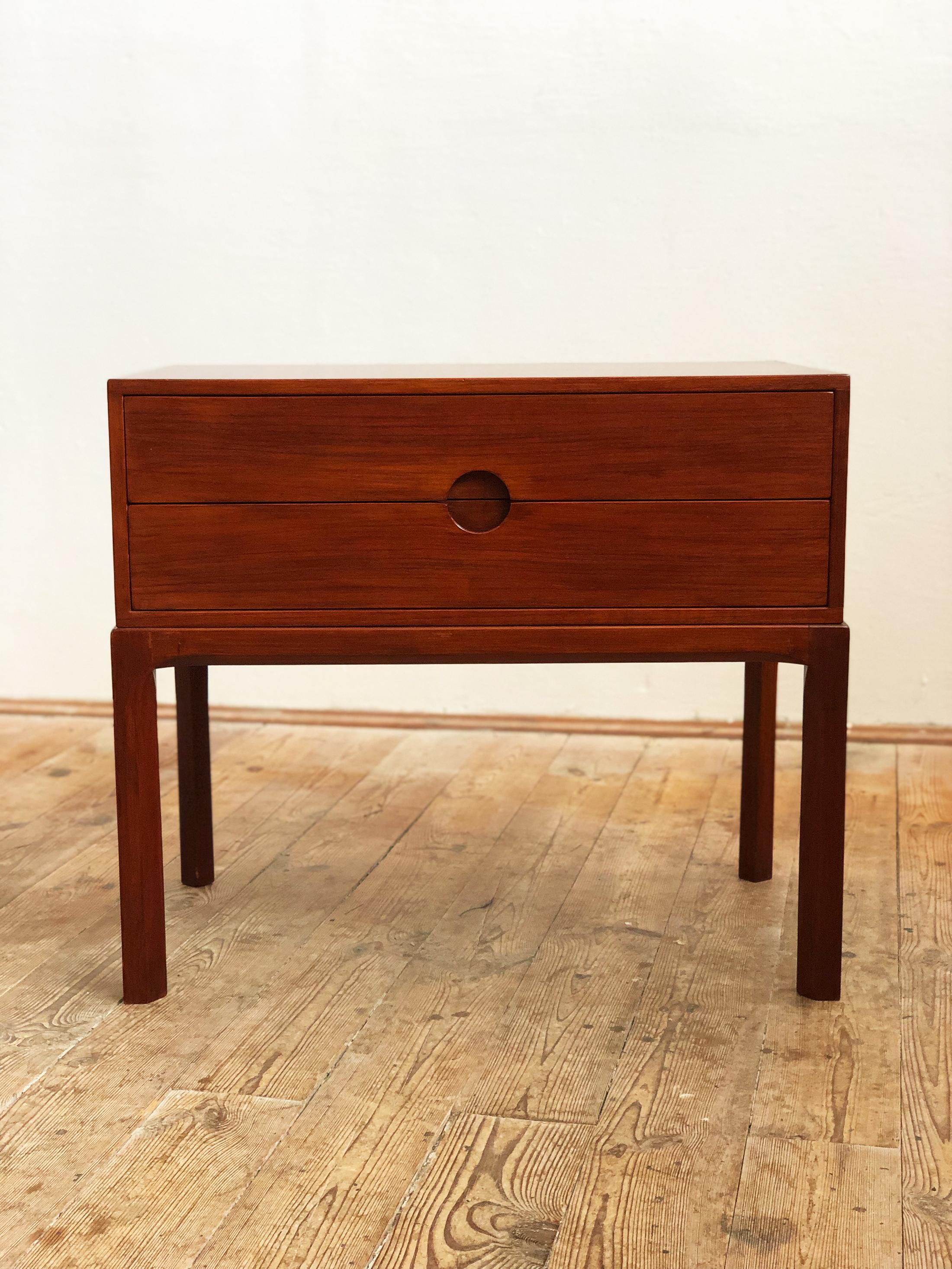 Mid-20th Century Small Teak Chest of Drawers, Sideboard by Kai Kristiansen for Aksel Kjersgaard For Sale