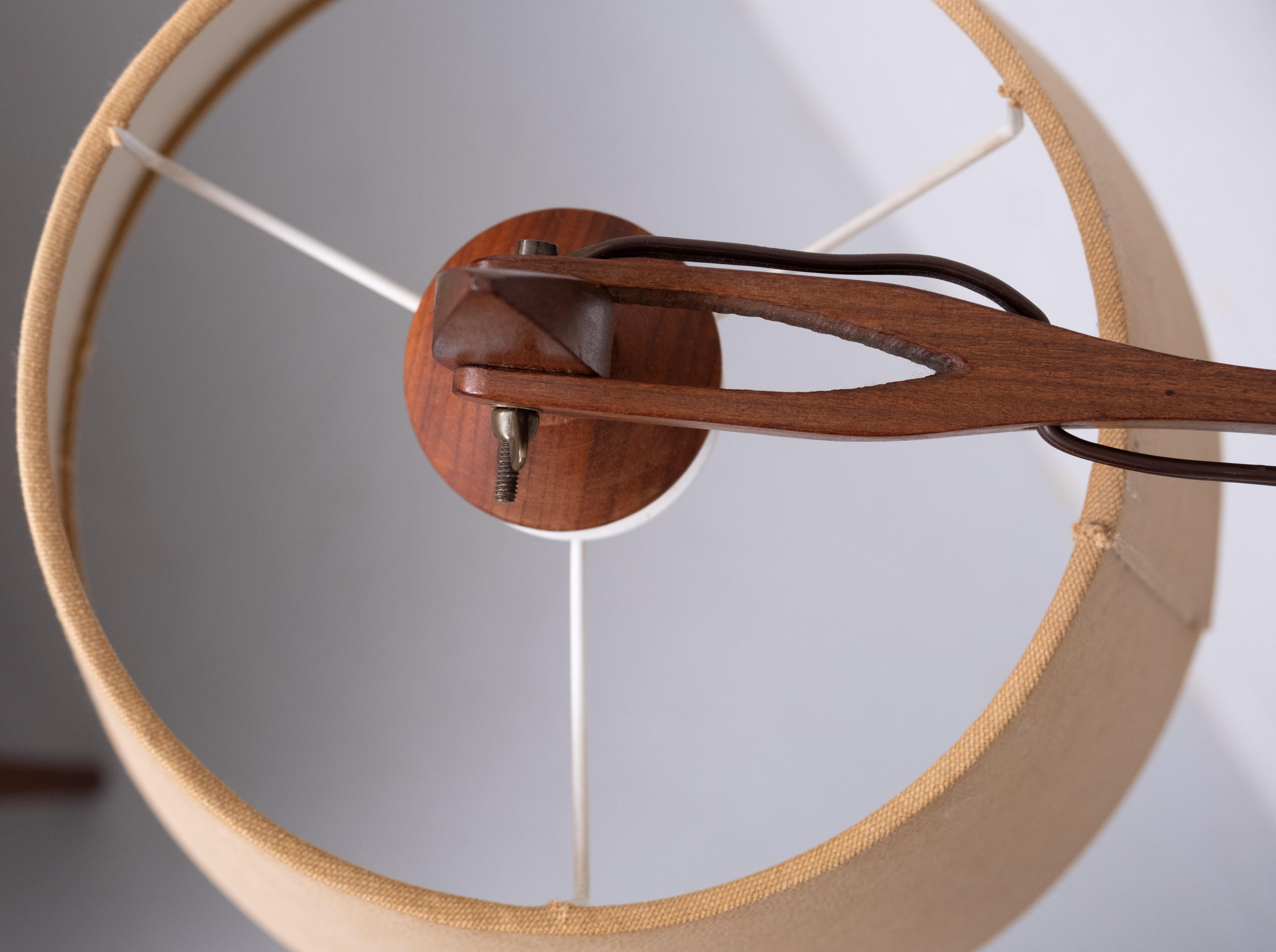 piccola lampada da parete a forbice in teak 1960 Olanda in vendita 1