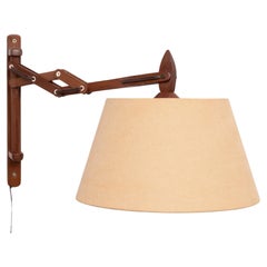 Petite applique à ciseaux en teck des années 1960, Hollande