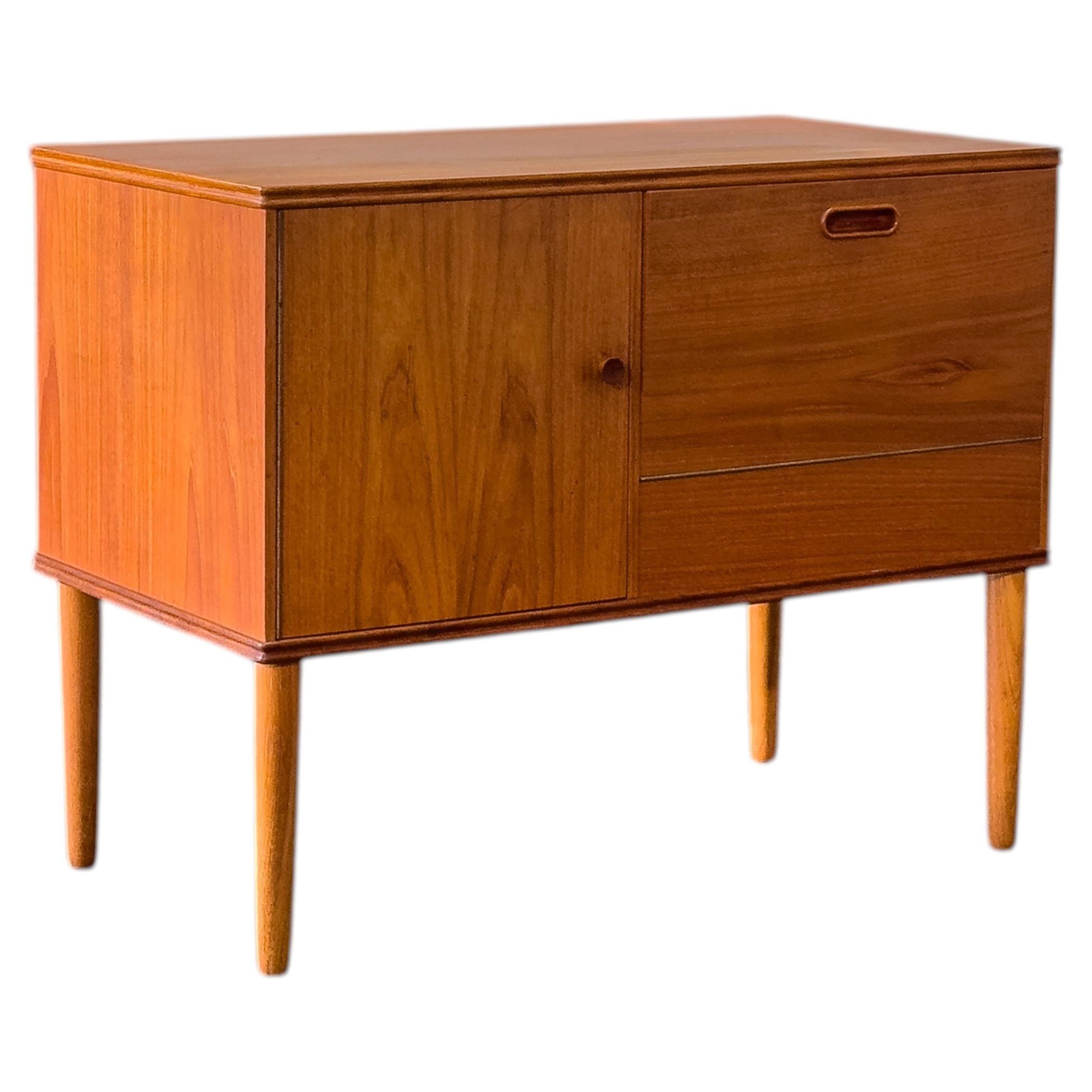 Small Teak Sideboard With Storage For Sale