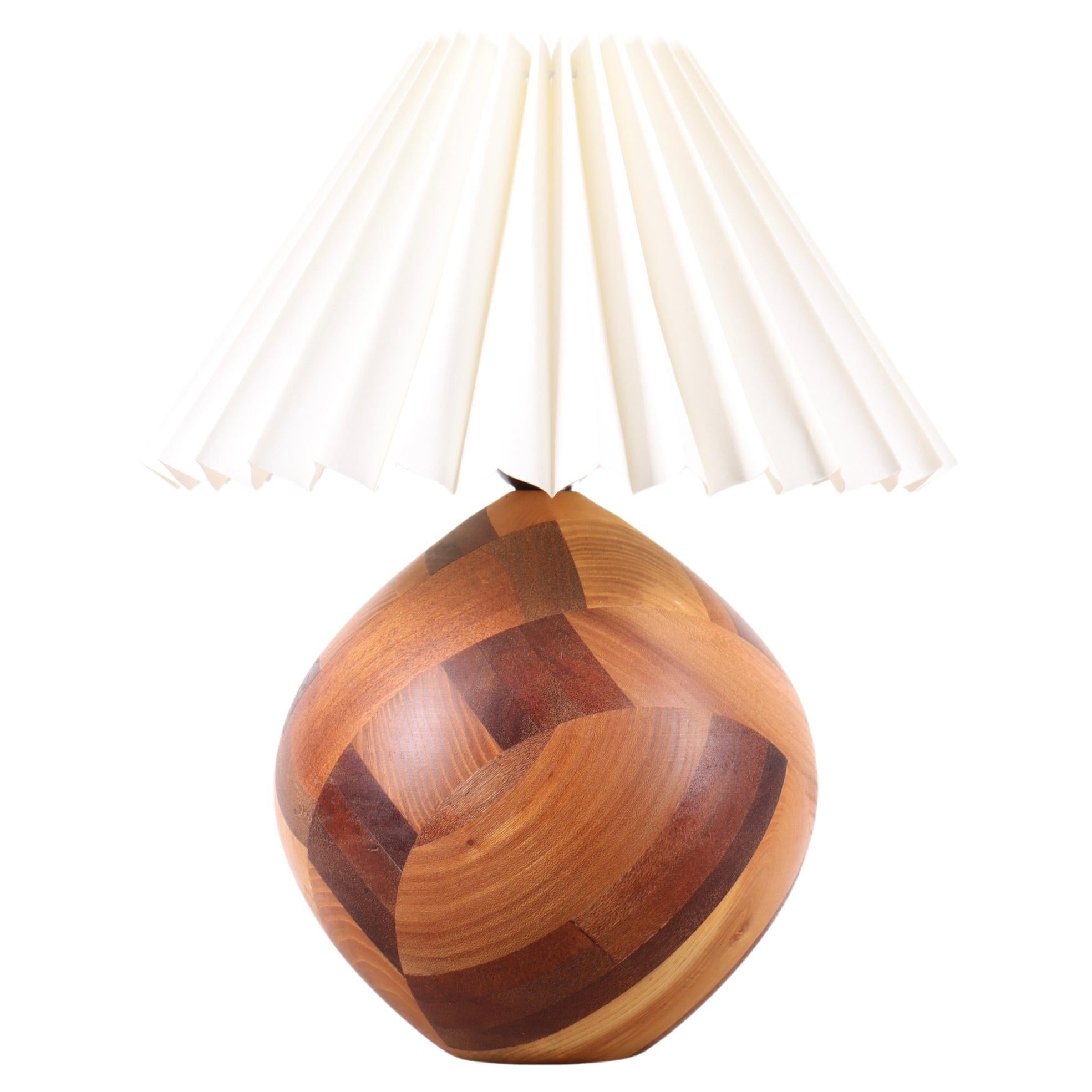 Small Teak Table Lamp, Denmark, 1970s