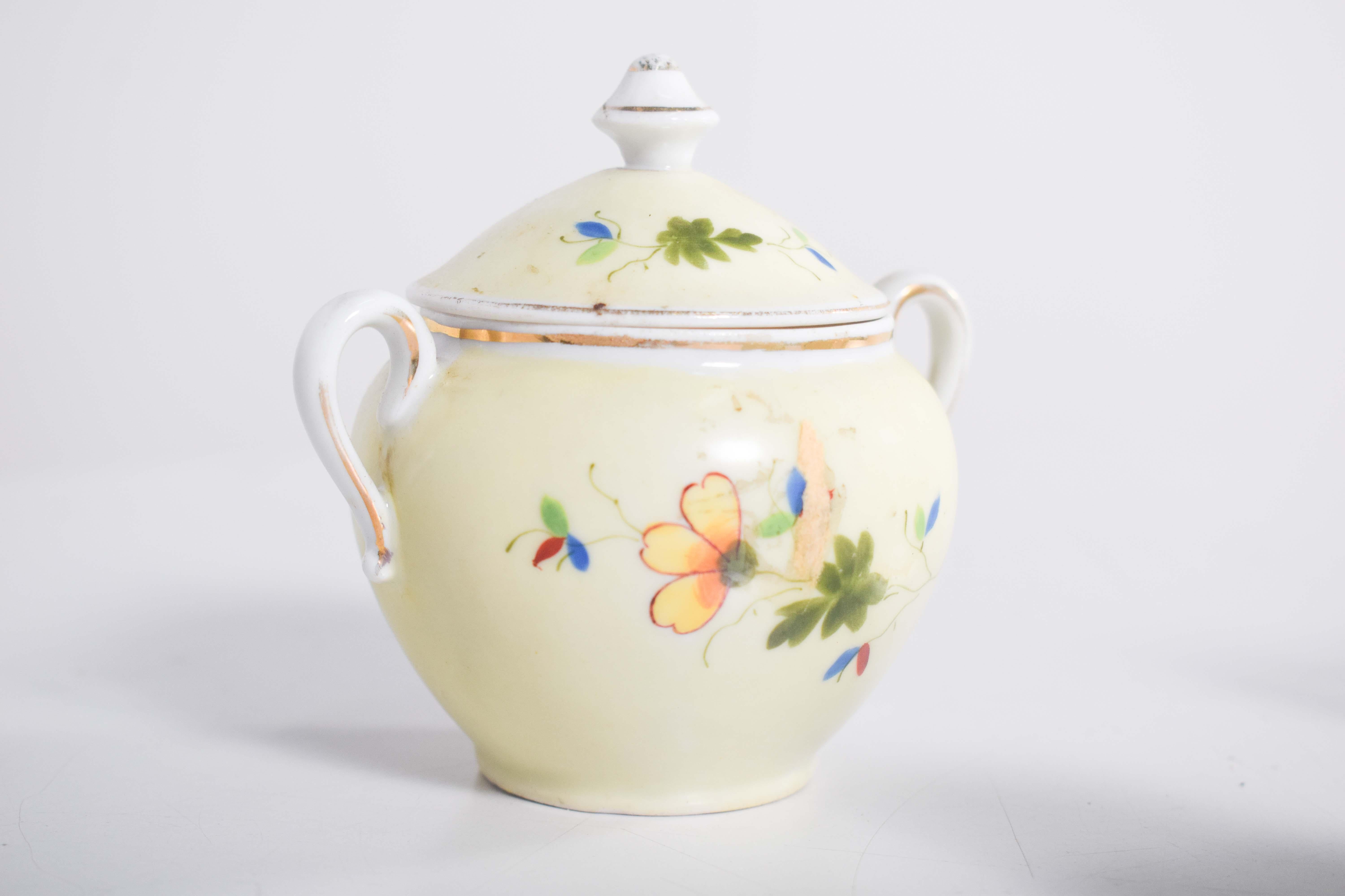 Mid-Century Modern Small Teapot, Milk Jug and Sugar Bowl For Sale