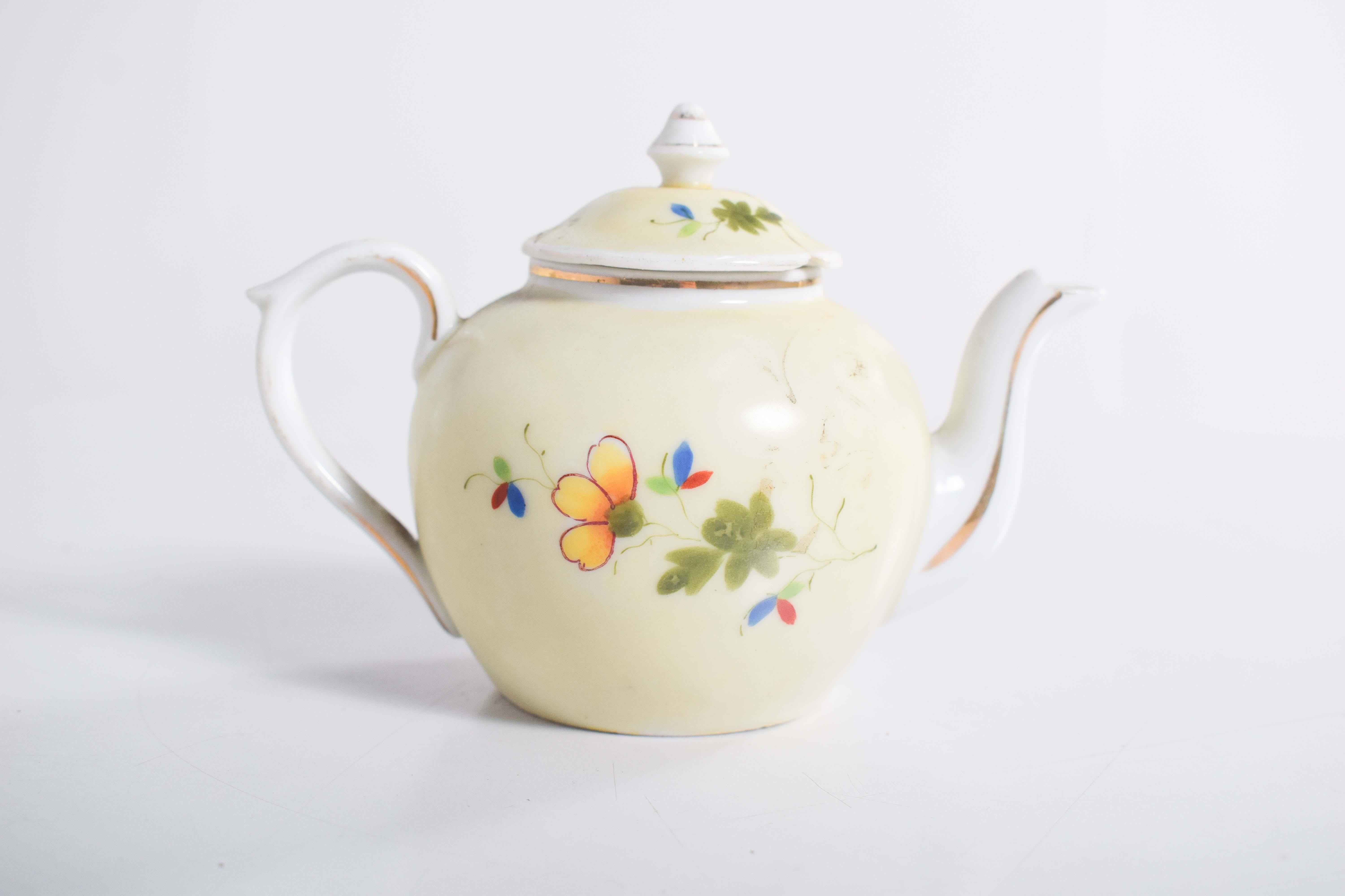 20th Century Small Teapot, Milk Jug and Sugar Bowl For Sale