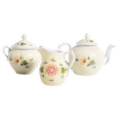 Antique Small Teapot, Milk Jug and Sugar Bowl