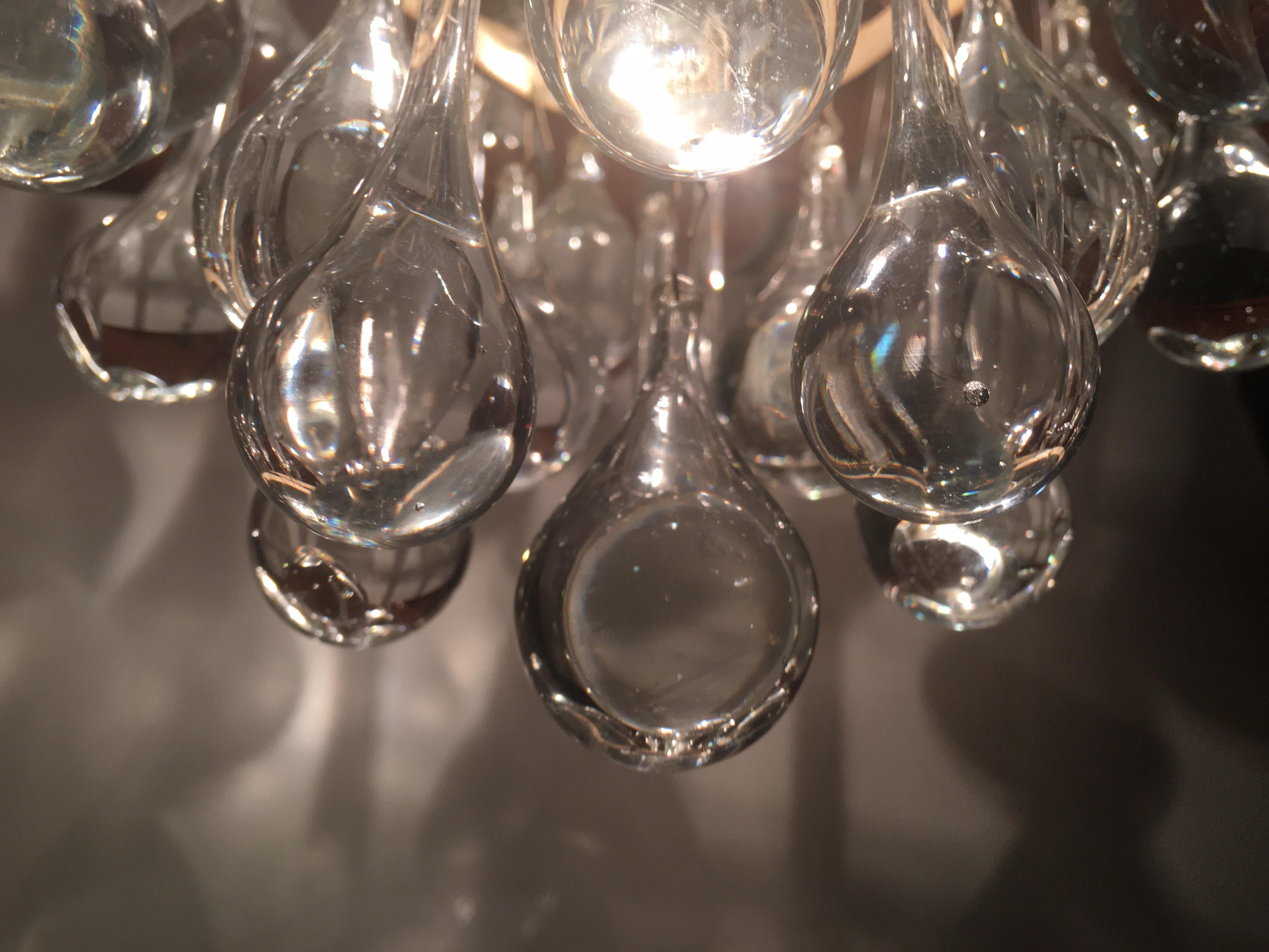 Small Tear Drop Ceiling Fixture 2 AVAILABLE! In Good Condition For Sale In Philadelphia, PA