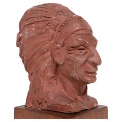 Small Terracotta Indian bust 1960s