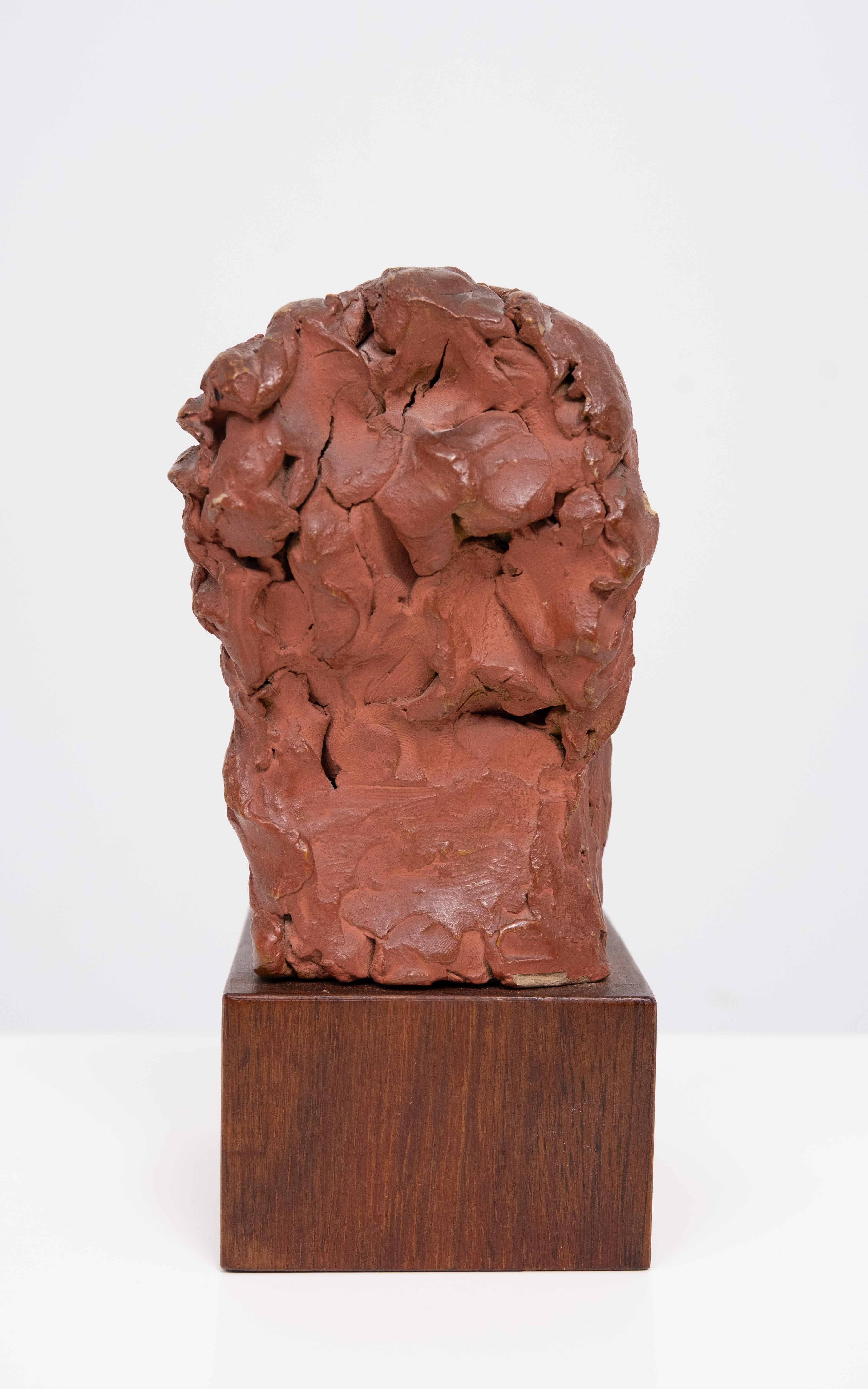 Piccolo busto indiano in terracotta 1960 in vendita 1