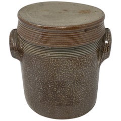 Antique Small Terracotta Jar with Lid