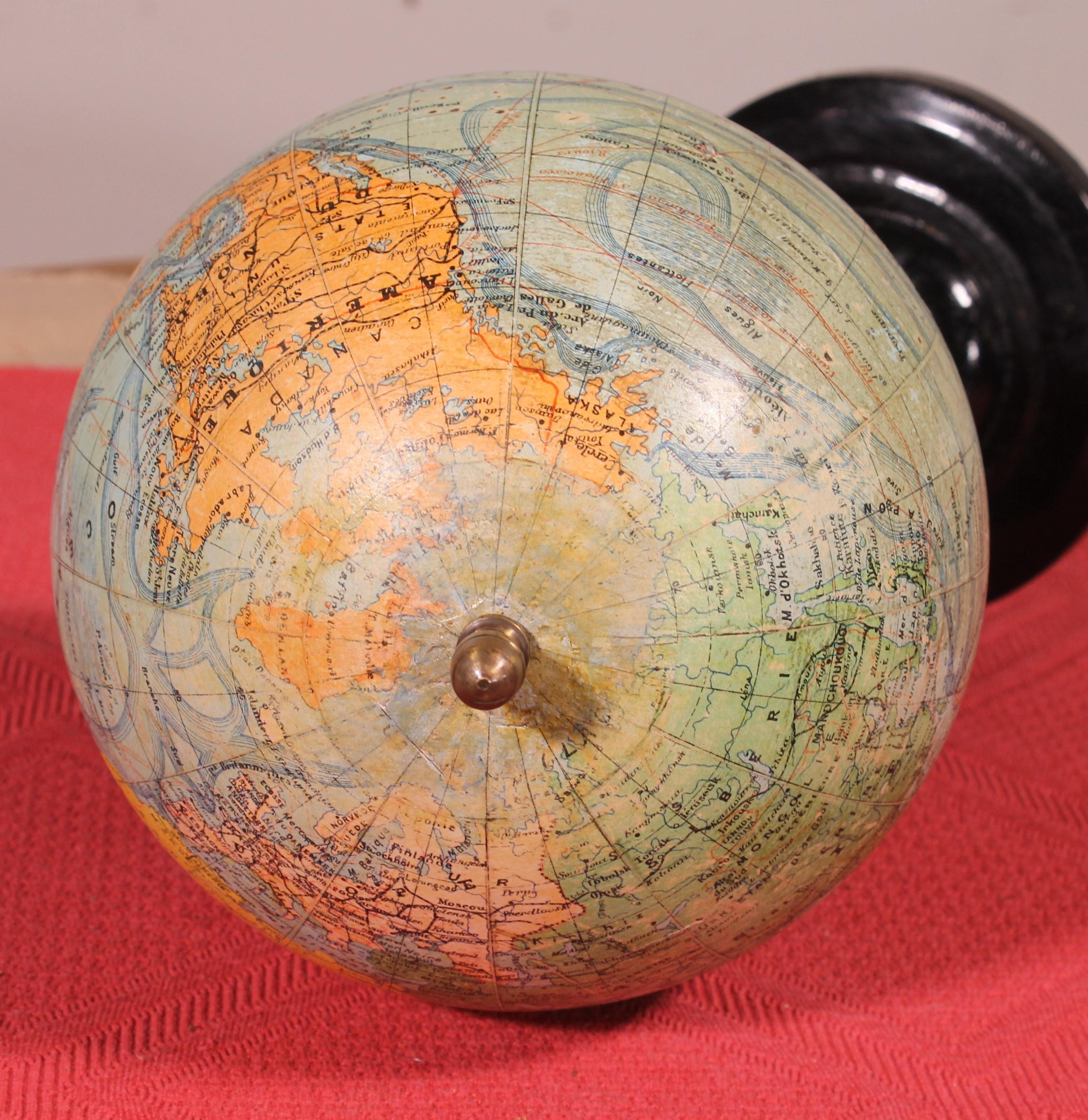 Small Terrestrial Globe By J.forest - Paris Circa 1910 3