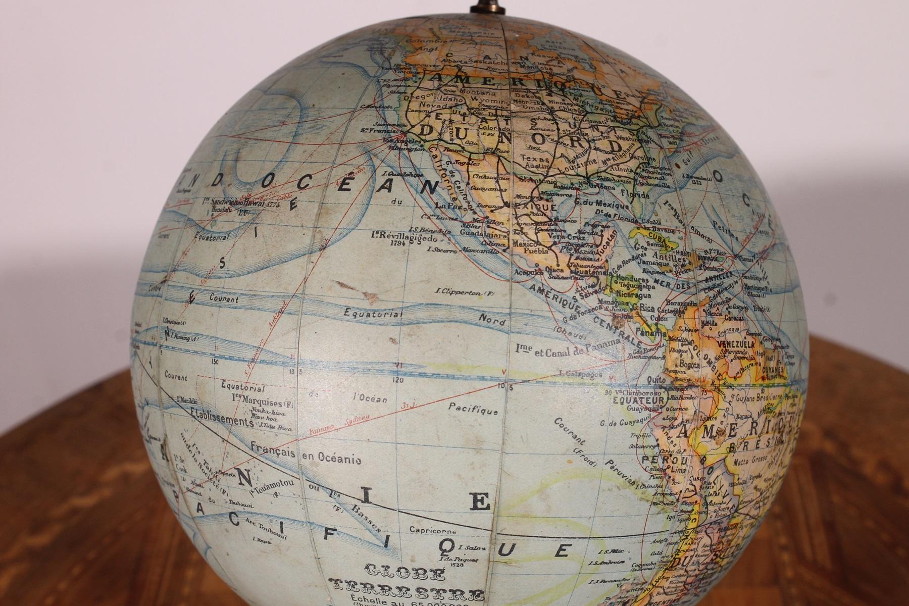 Small Terrestrial Globe From J.forest - Paris For Sale 4