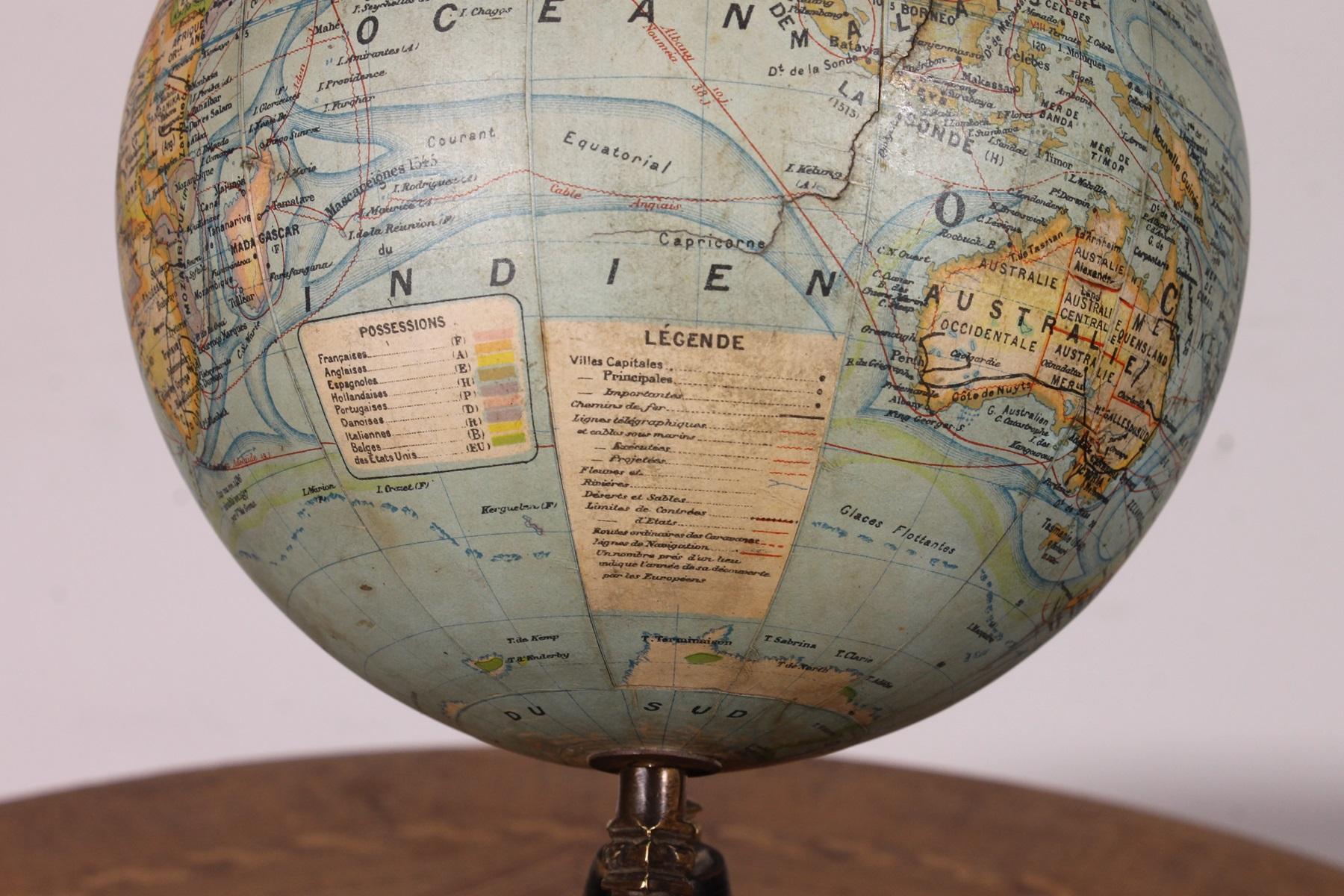 Small Terrestrial Globe From J.forest - Paris For Sale 2