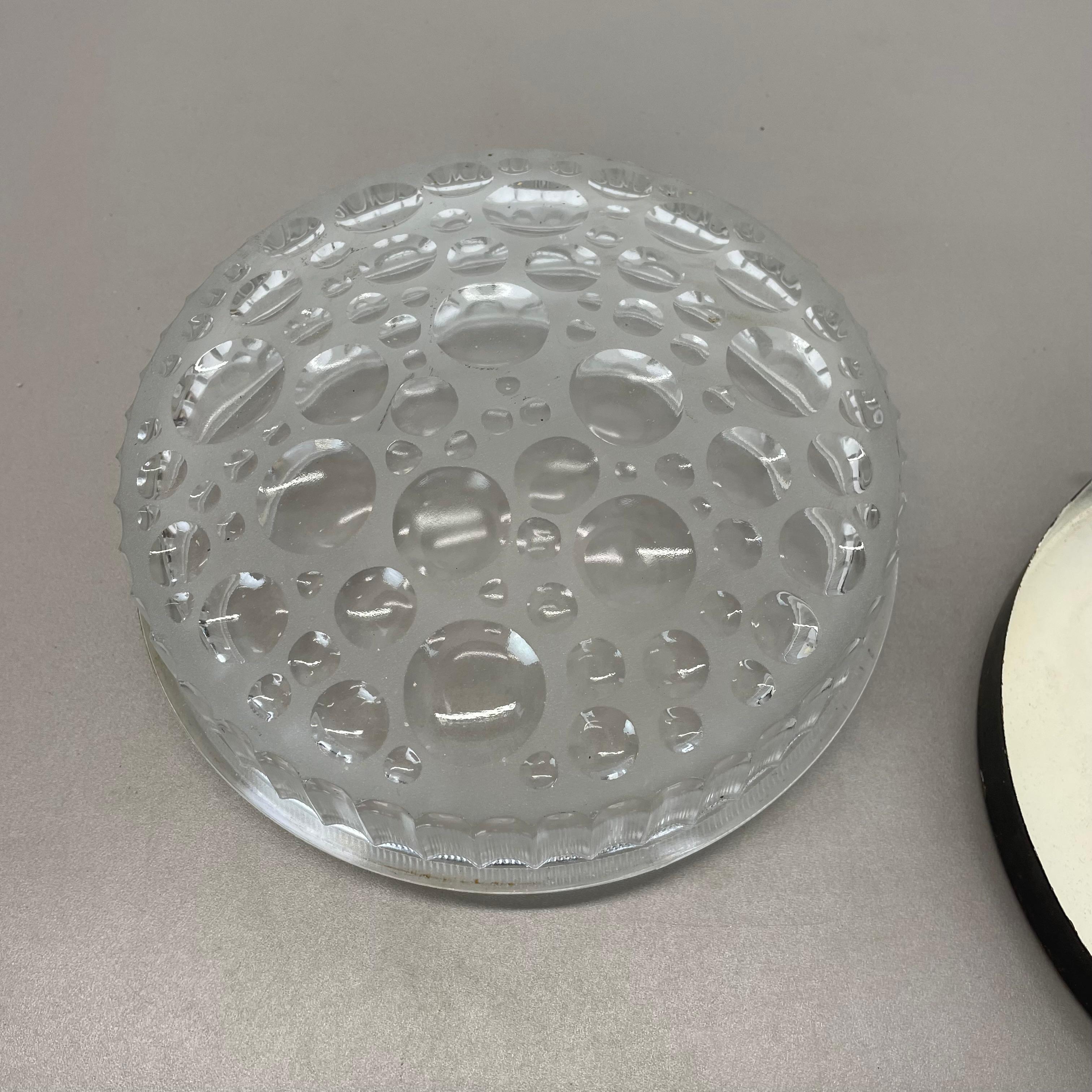 Aplique pequeño de cristal texturado BUBBLE Hustadt Lights attrib., Alemania, 1970s en venta 4