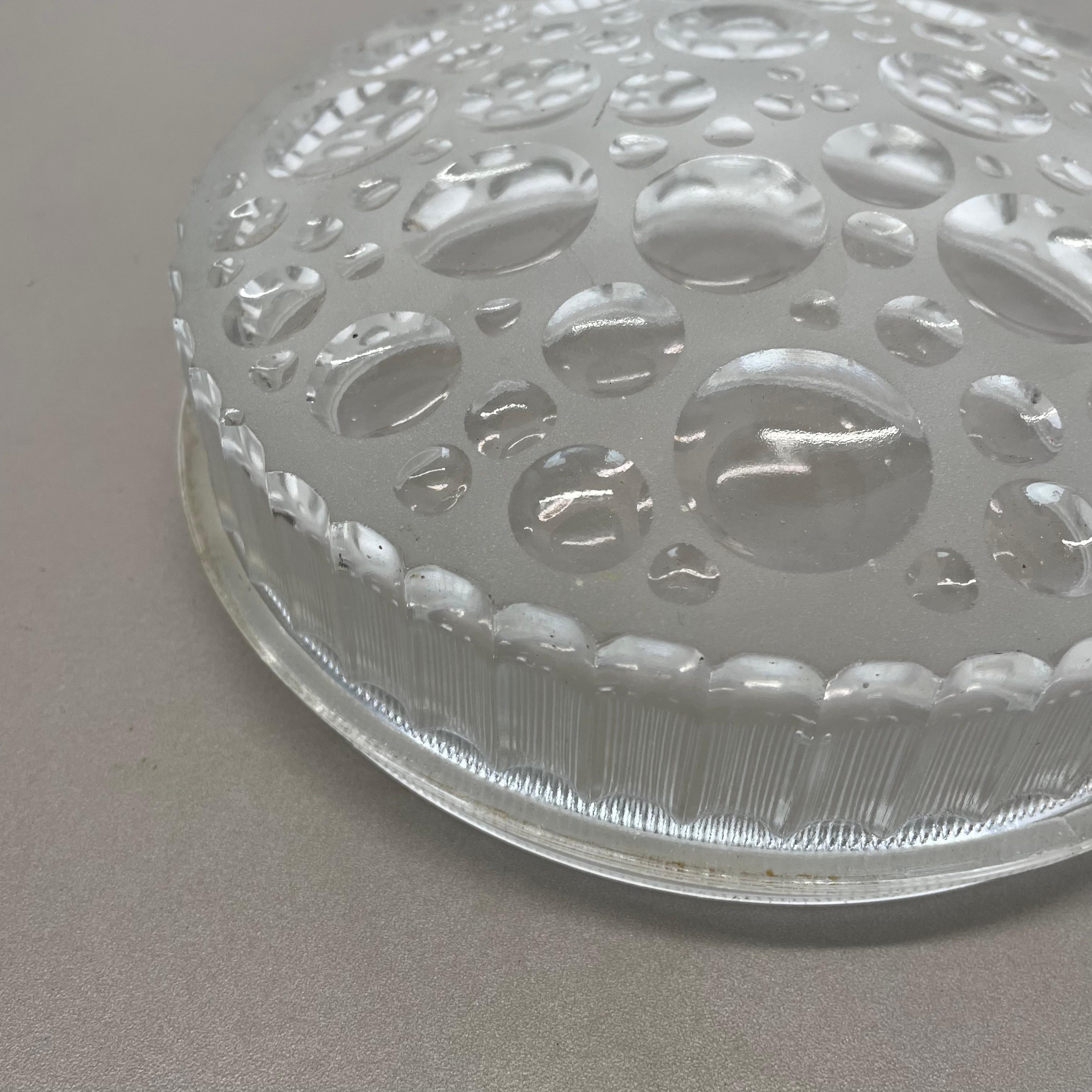 Aplique pequeño de cristal texturado BUBBLE Hustadt Lights attrib., Alemania, 1970s en venta 5