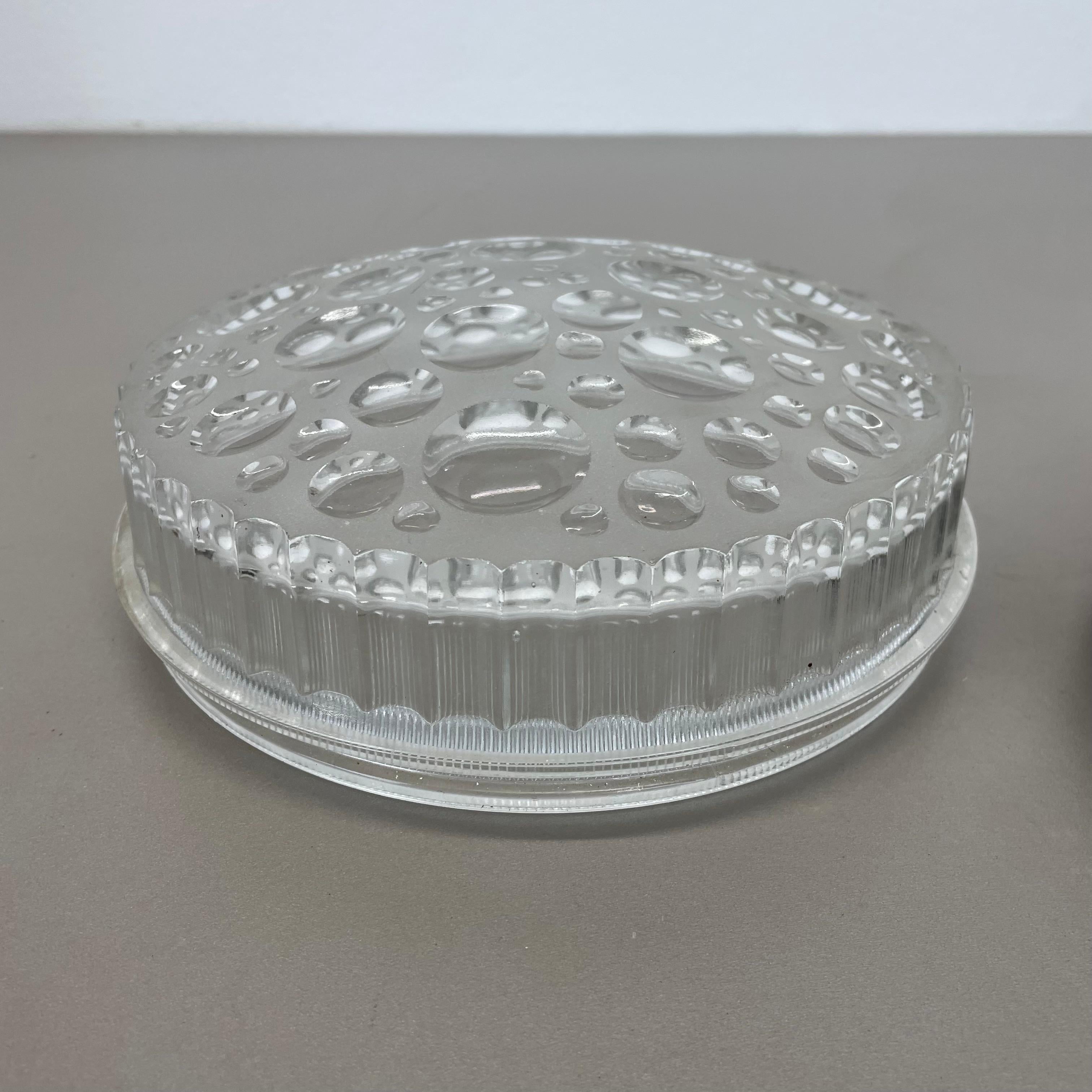 Aplique pequeño de cristal texturado BUBBLE Hustadt Lights attrib., Alemania, 1970s en venta 6