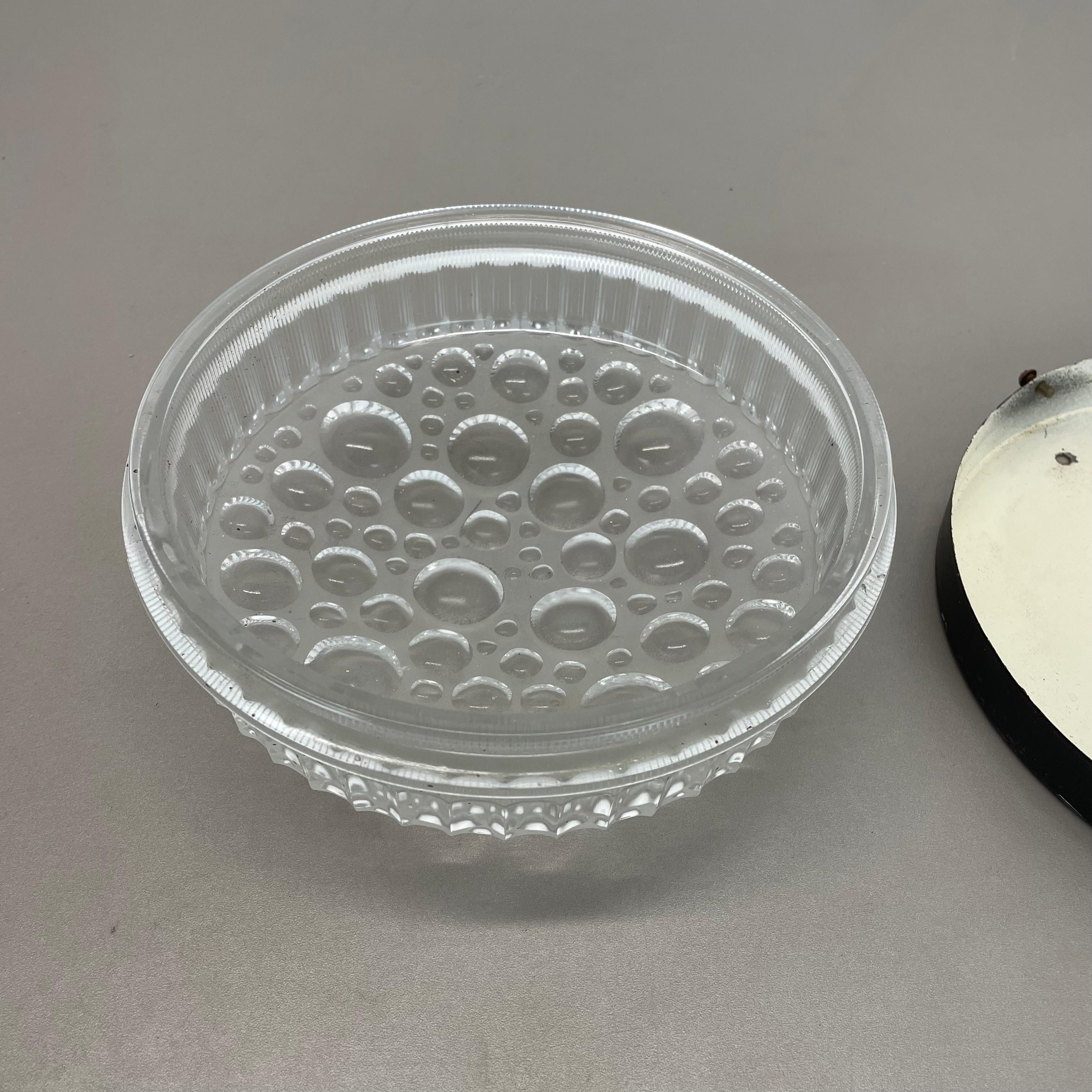 Aplique pequeño de cristal texturado BUBBLE Hustadt Lights attrib., Alemania, 1970s en venta 10