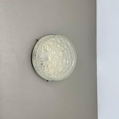 small textured BUBBLE Glass Wall Light Hustadt Lights attrib., Germany, 1970s