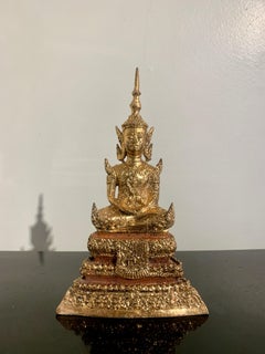 Small Thai Rattanakosin Gilt Bronze Buddha, Late 19th Century, Thailand