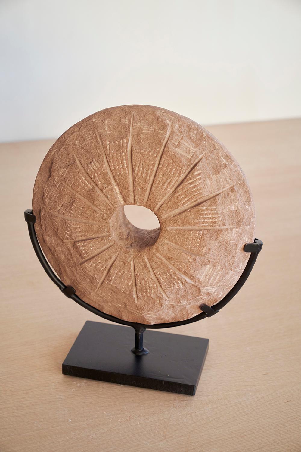 Modern Small The Wheel Of Time Sculpture by Jean-Baptiste Van Den Heede For Sale