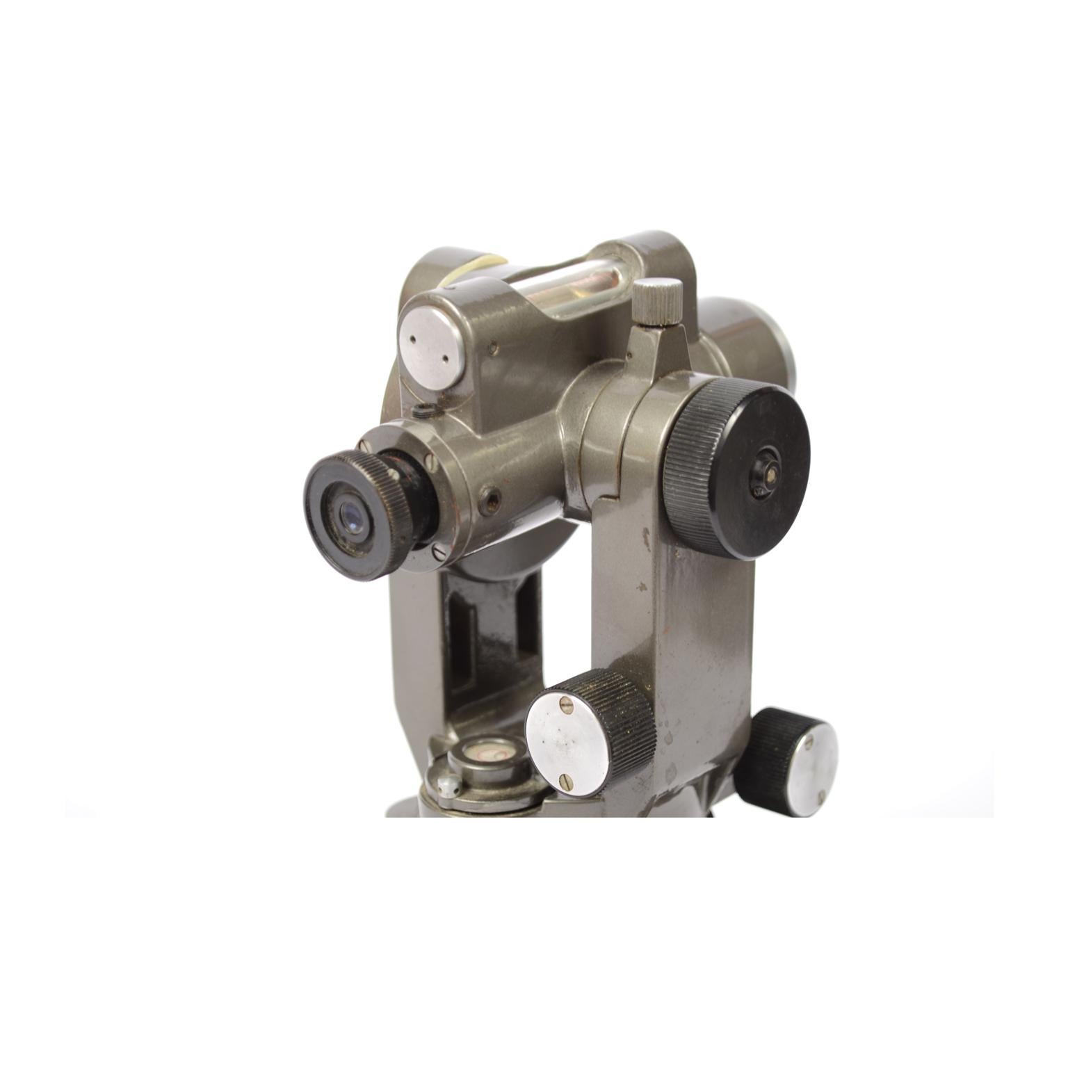 1950s Italy Small Antique Theodolite Topographic Salmoiraghi Surveyor Instrument 6