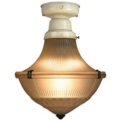 Small Three-Piece Holophane Flush Mount