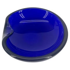 Small Tiffany Elsa Peretti Cobalt Blue Thumbprint Glass Bowl