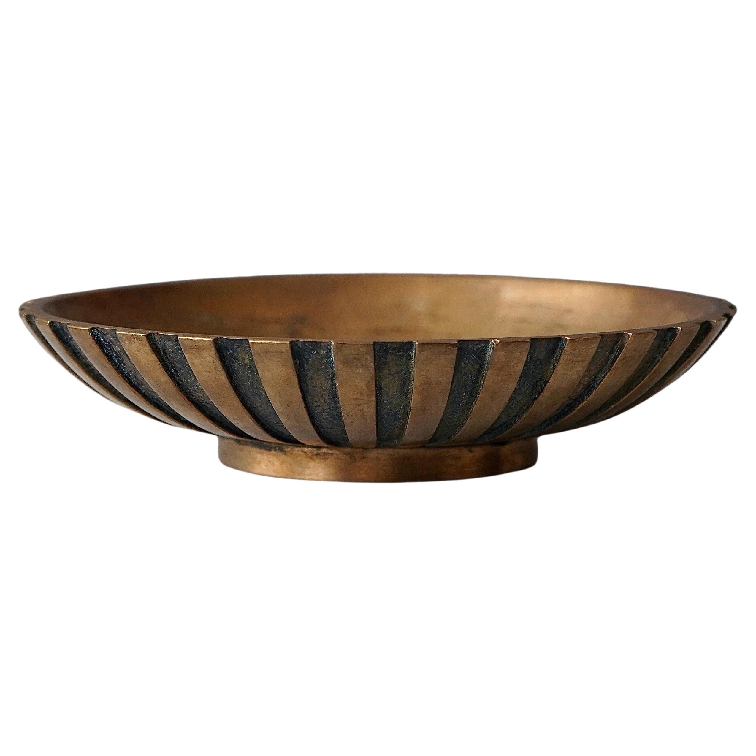Small Tinos Bronze Bowl, Art Deco, Denmark, 1930s For Sale