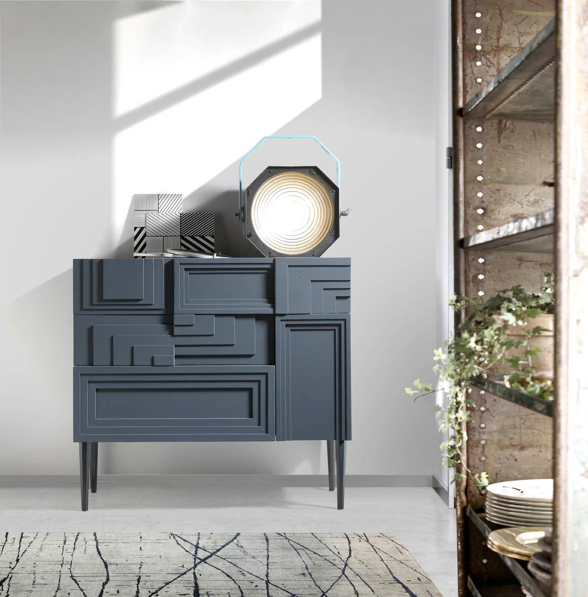 Small Totem Chest Of Drawers by Lola Glamour
Dimensions: D 45.5 x W 110 x H 100 cm
Materials: Wood.

Available in natural finish. Please contact us.

Infinite pieces that recreate the natural harmony present in geometric accuracy. They provide a