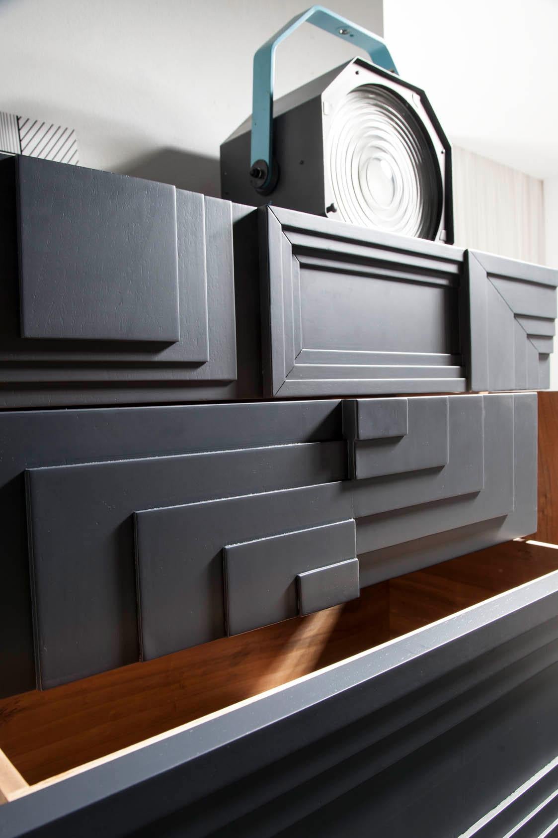 Post-Modern Small Totem Chest Of Drawers by Lola Glamour For Sale