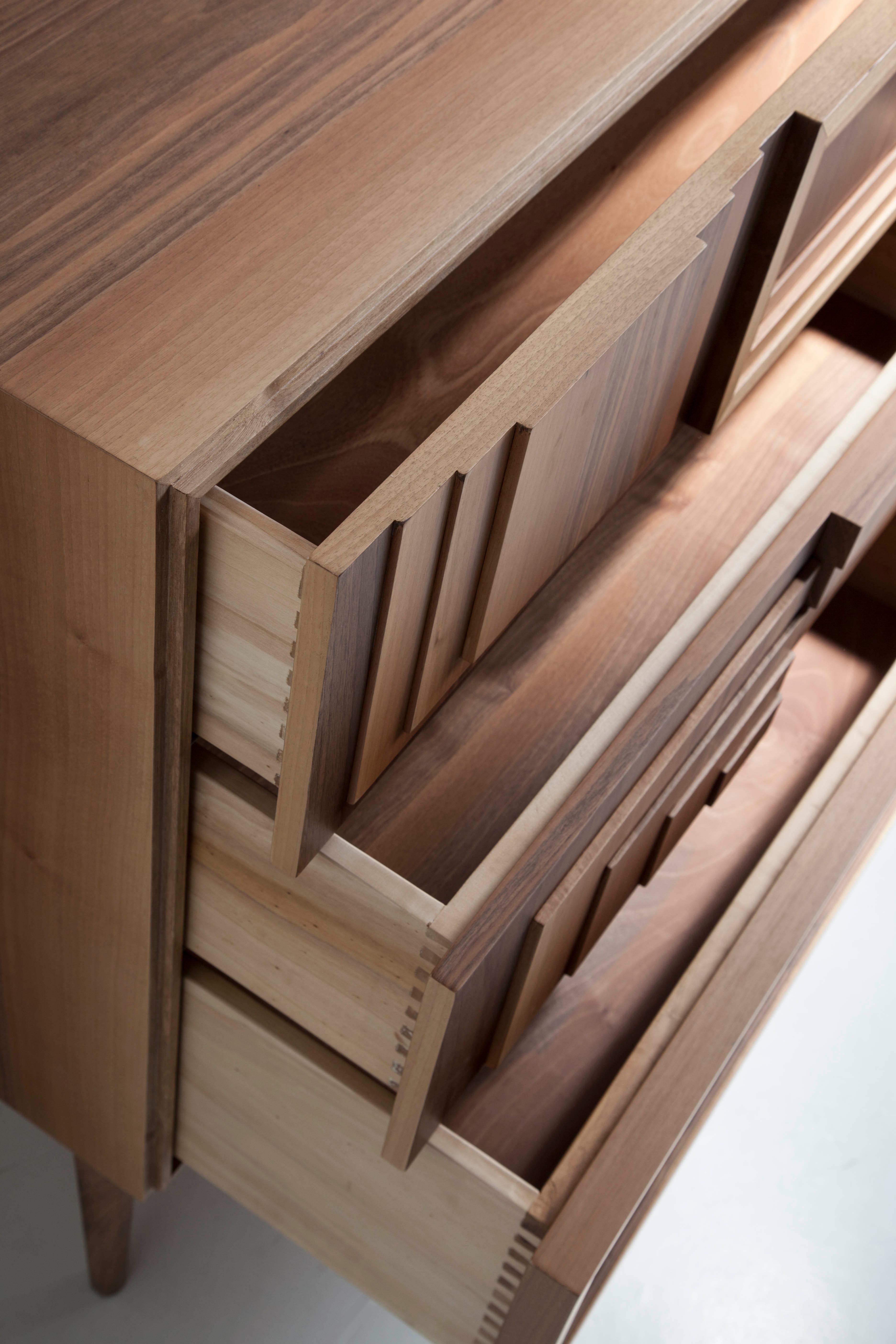 Contemporary Small Totem Chest Of Drawers, Natural Finish, by Lola Glamour For Sale