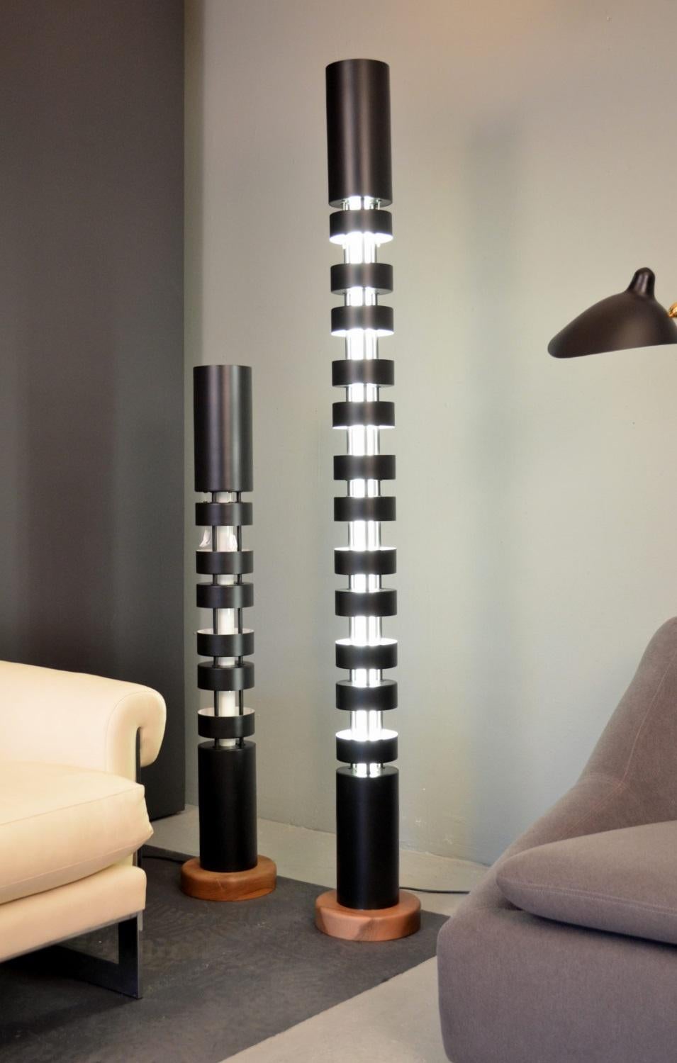 French Serge Mouille - Small Totem Floor Lamp  For Sale