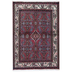 Retro Small Traditional Area Rug Handmade Carpet Turkish Oriental Wool