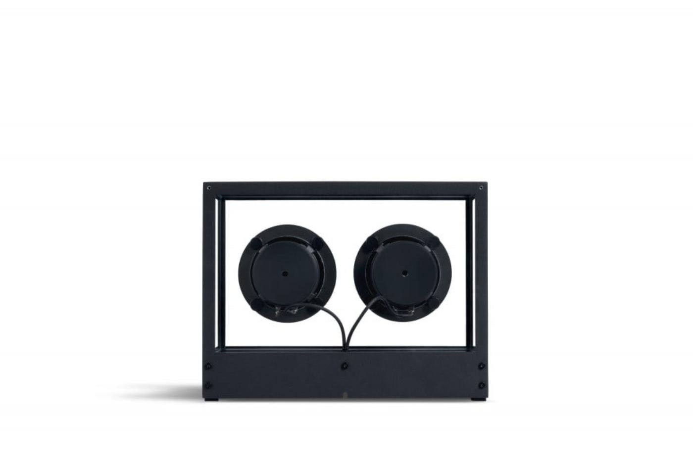 Modern Small Transparent Speaker in Black by Transparent For Sale