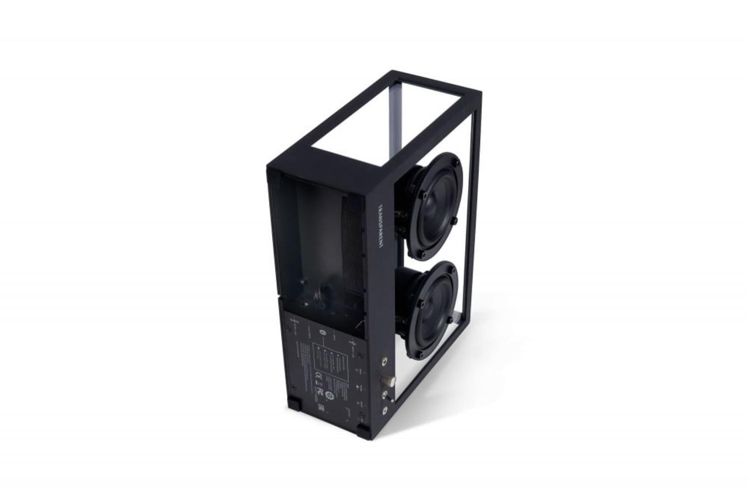 Swedish Small Transparent Speaker in Black by Transparent For Sale
