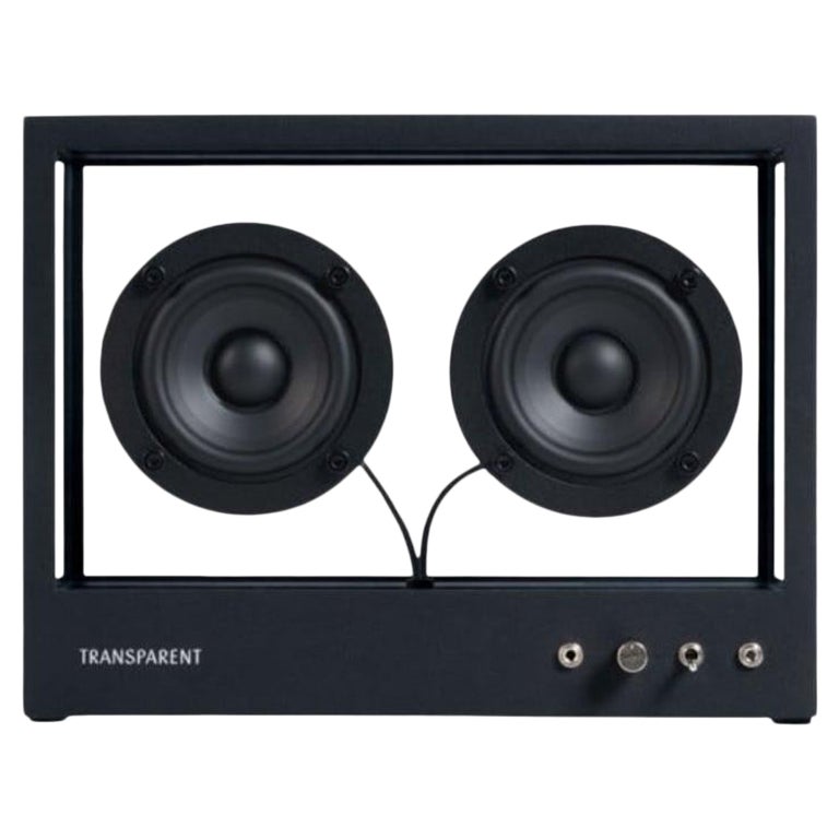 Small Transparent Speaker in Black by Transparent