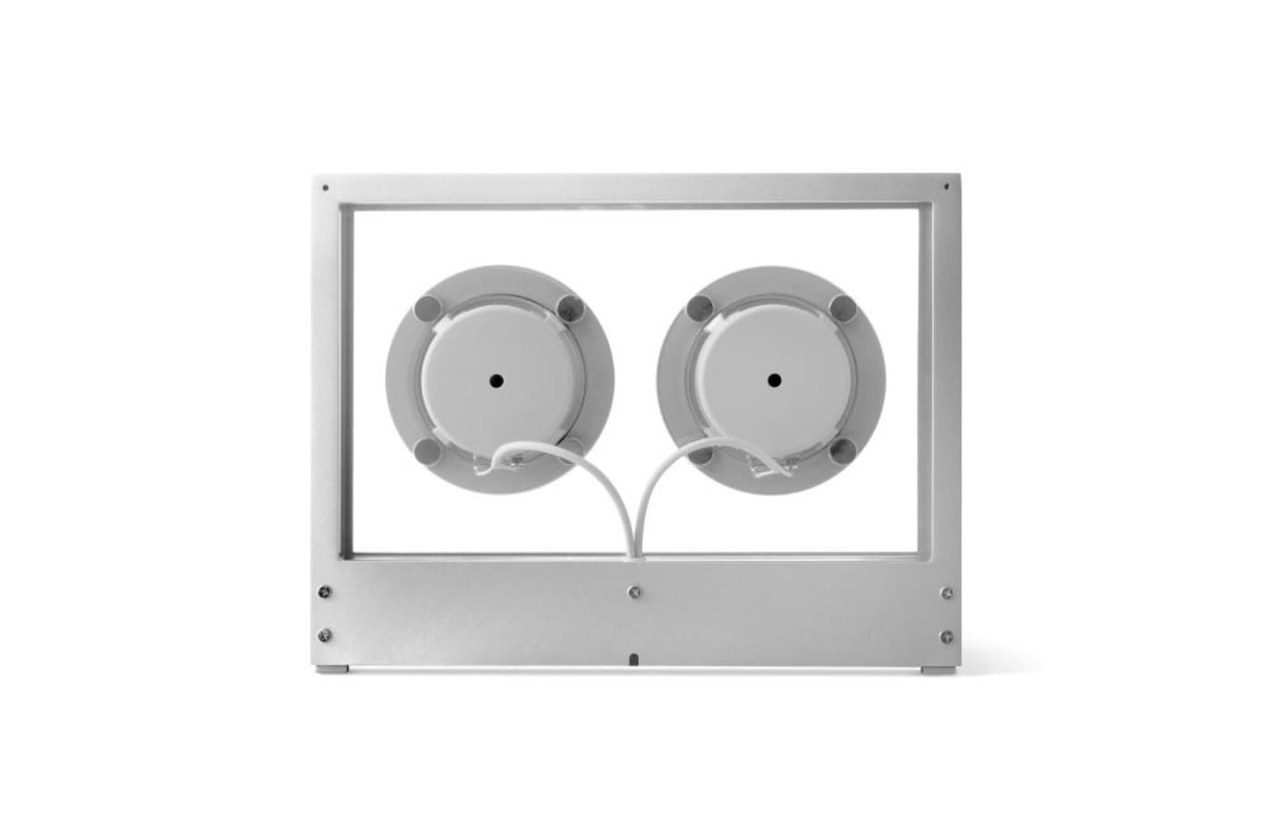 Small Transparent Speaker in Metal by Transparent In New Condition For Sale In Brooklyn, NY