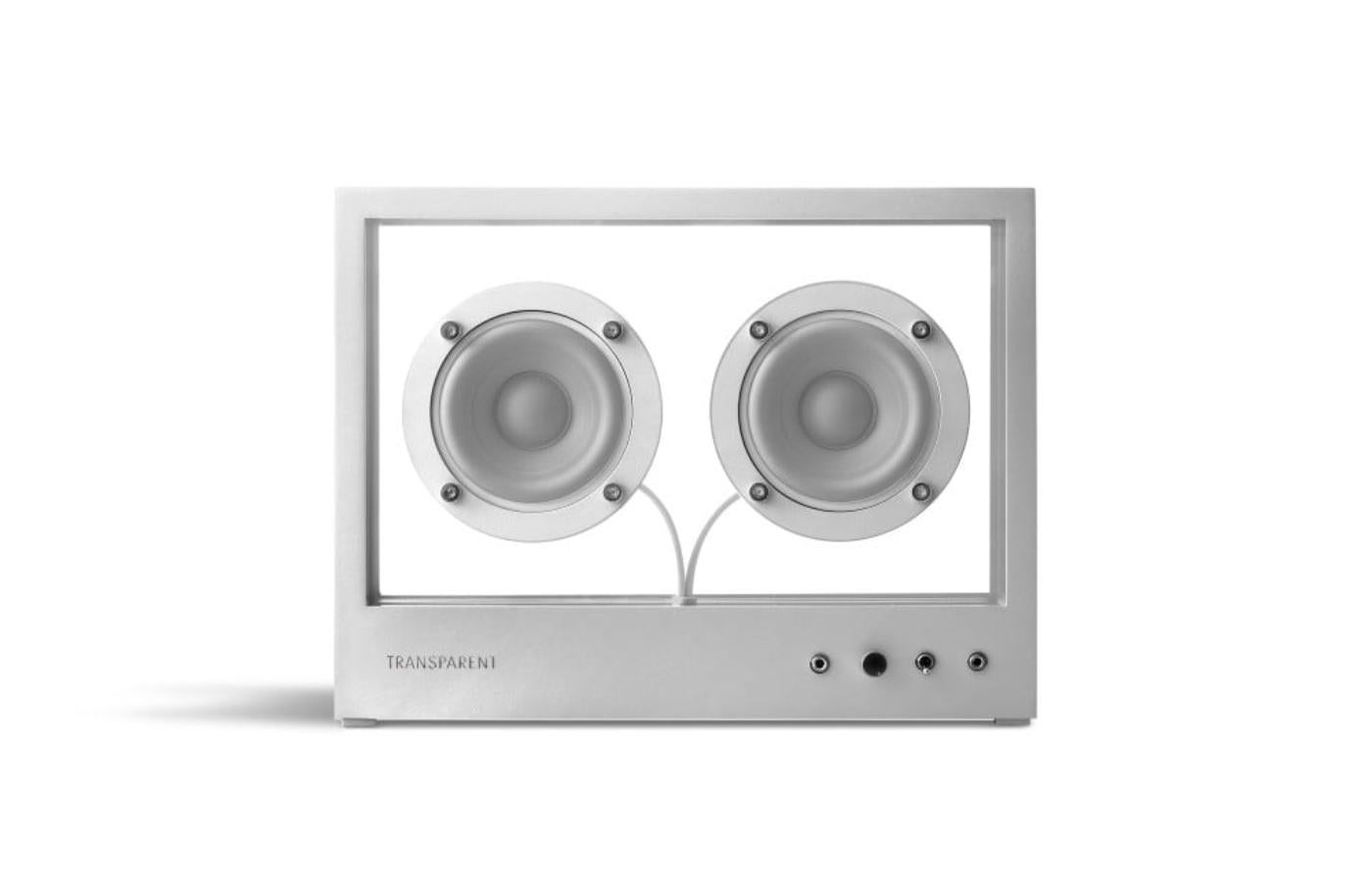 Contemporary Small Transparent Speaker in Metal by Transparent For Sale