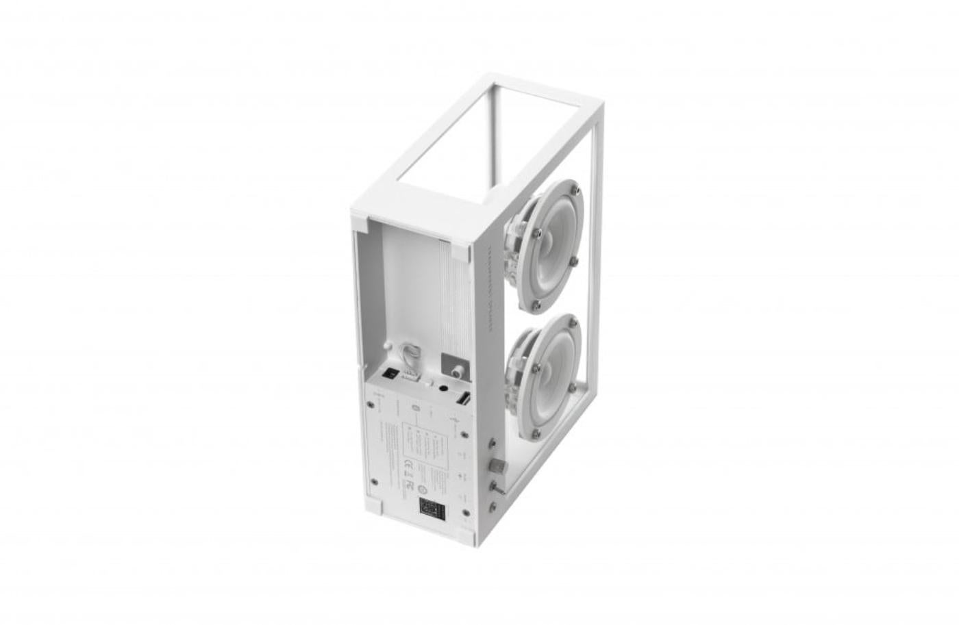Modern Small Transparent Speaker in White by Transparent For Sale