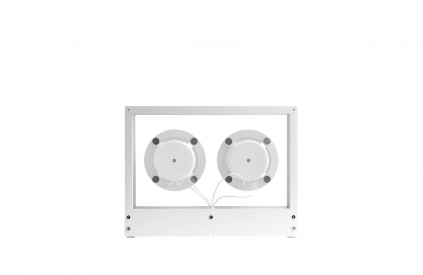 Swedish Small Transparent Speaker in White by Transparent For Sale
