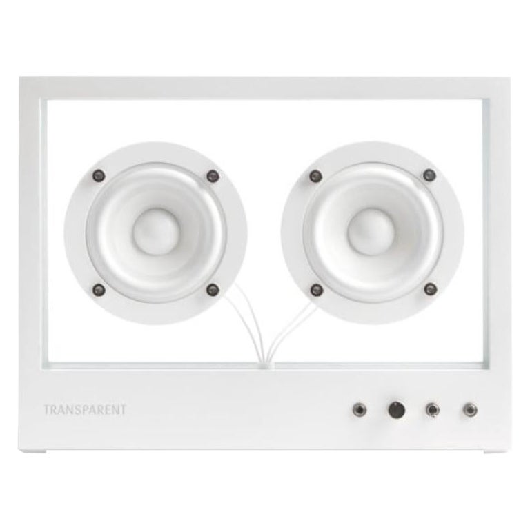 Small Transparent Speaker in White by Transparent