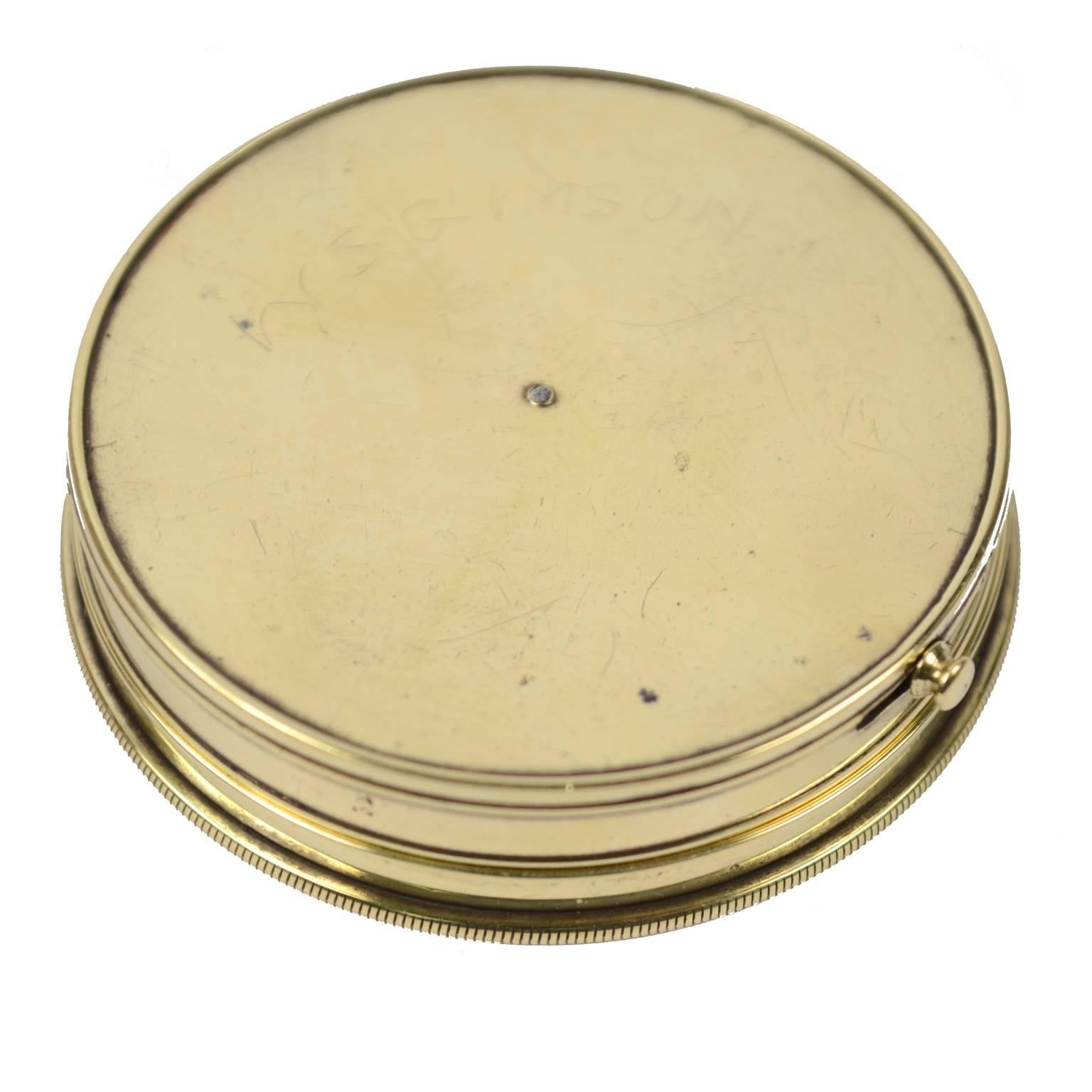 Small Travel Compass with Lid Made in Germany in the Early 1900s 1