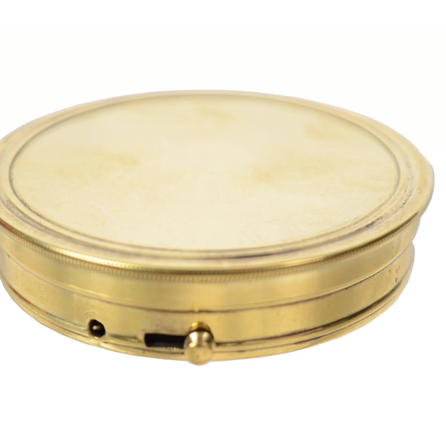 Small Travel Compass with Lid Made in Germany in the Early 1900s 4