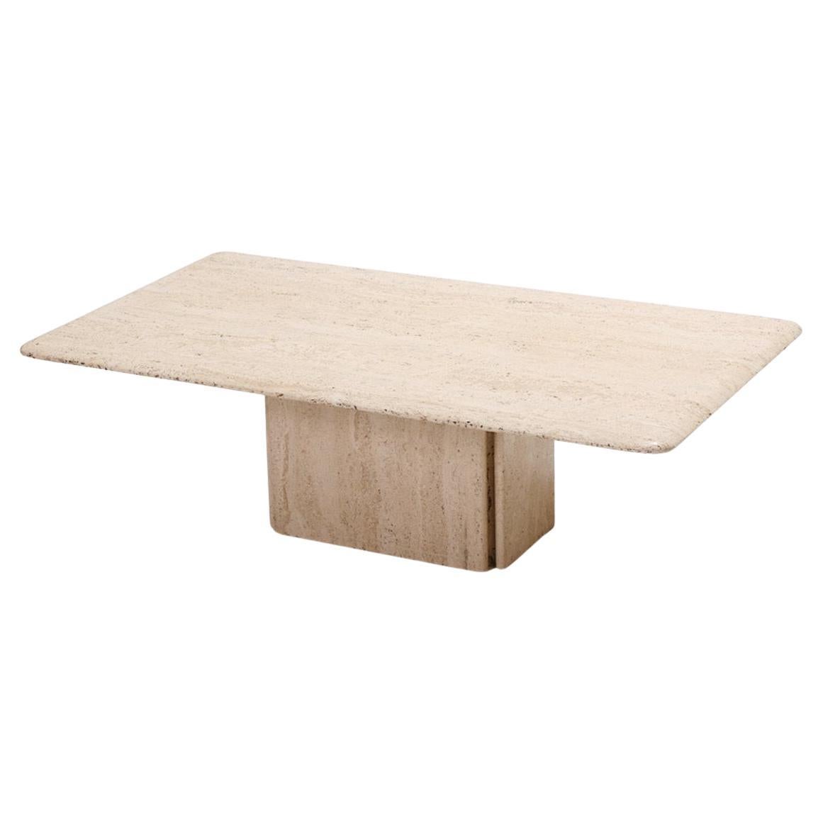 Small travertine coffee table, 1970s