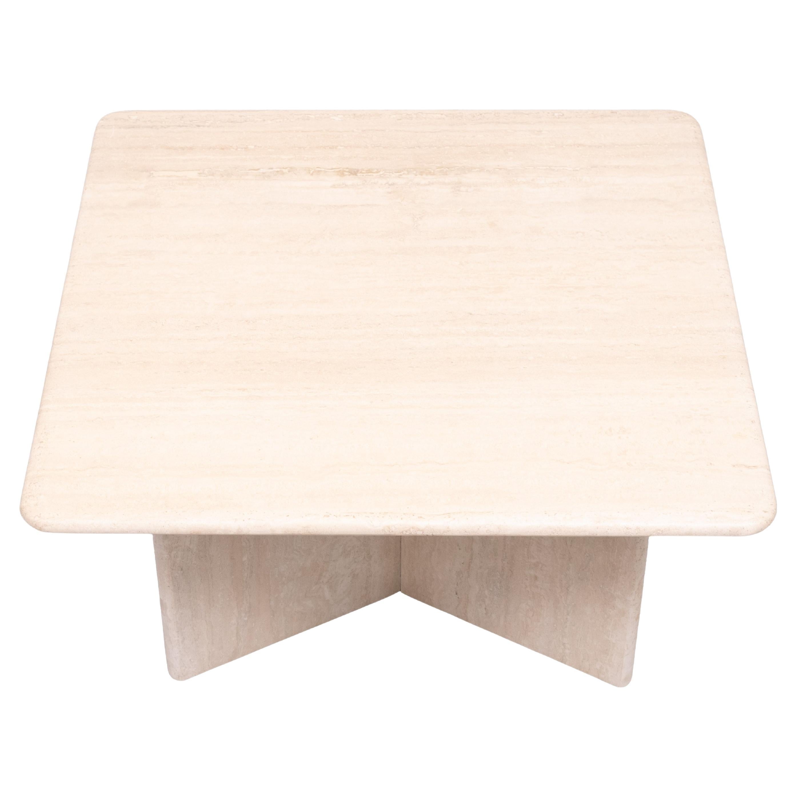 small Travertine Coffee table Italy 1970s