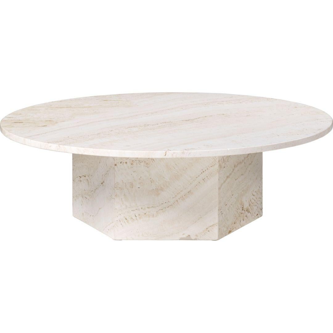 Small Travertine Epic Table by Gamfratesi for Gubi For Sale 2