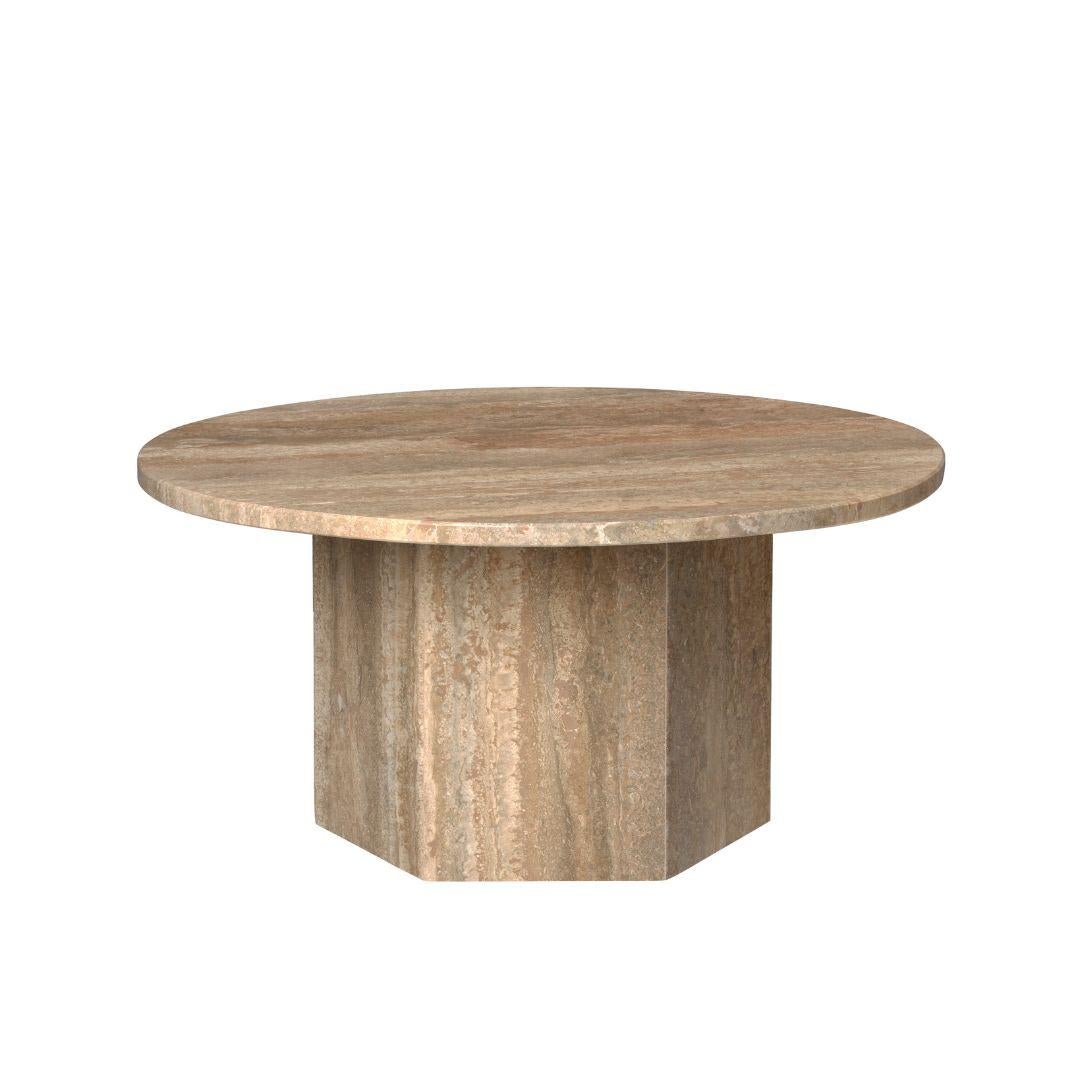 Small Travertine Epic Table by Gamfratesi for Gubi For Sale 4
