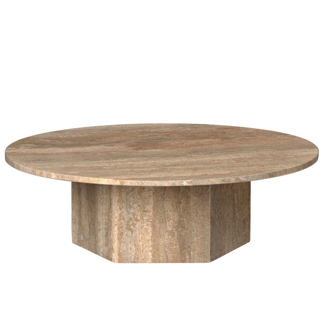 Small Travertine Epic Table by Gamfratesi for Gubi For Sale 4