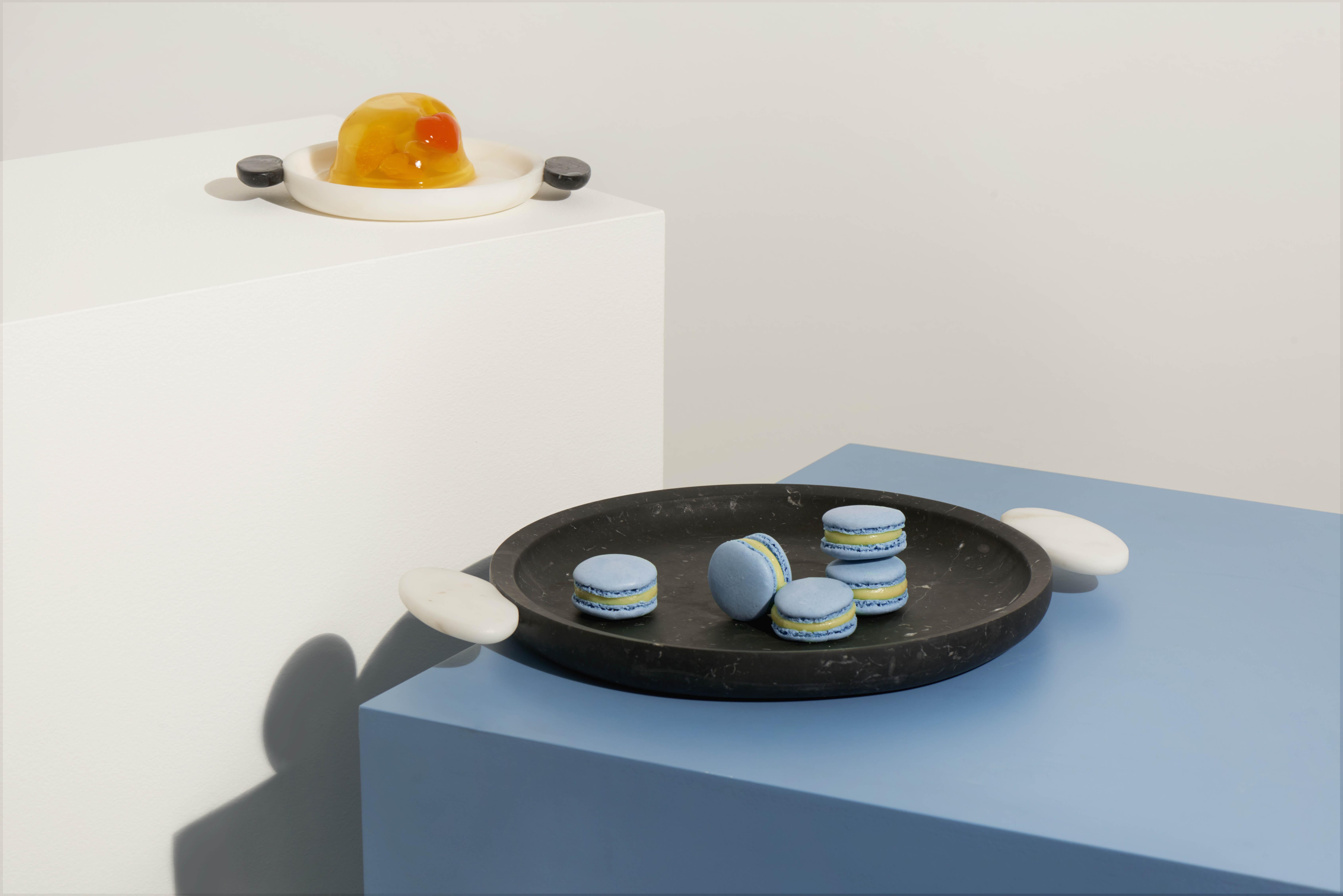Contemporary New Modern Small Tray in Marble Creator Matteo Cibic Stock For Sale