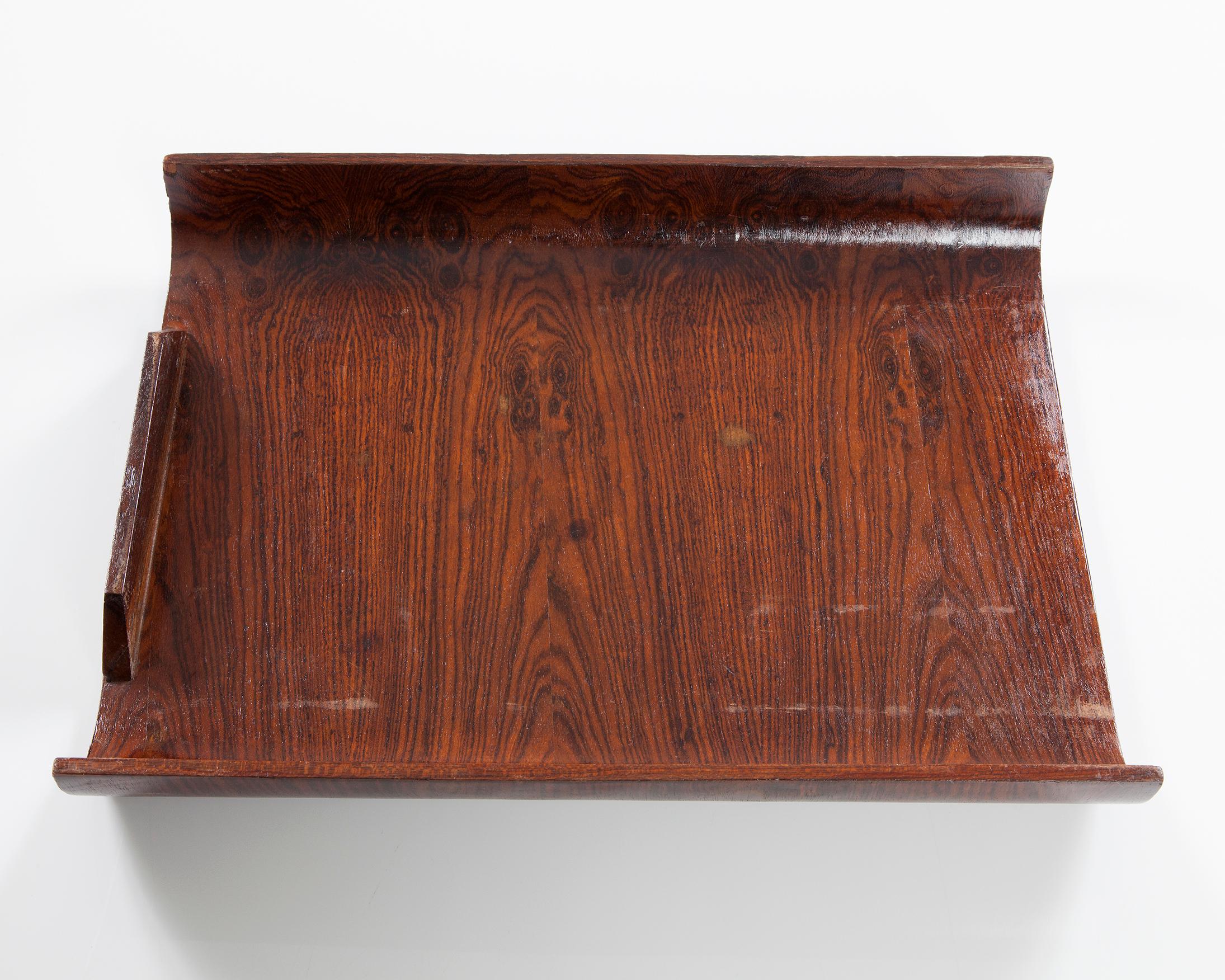 Small tray in rosewood. Brazil, 1960s.
   