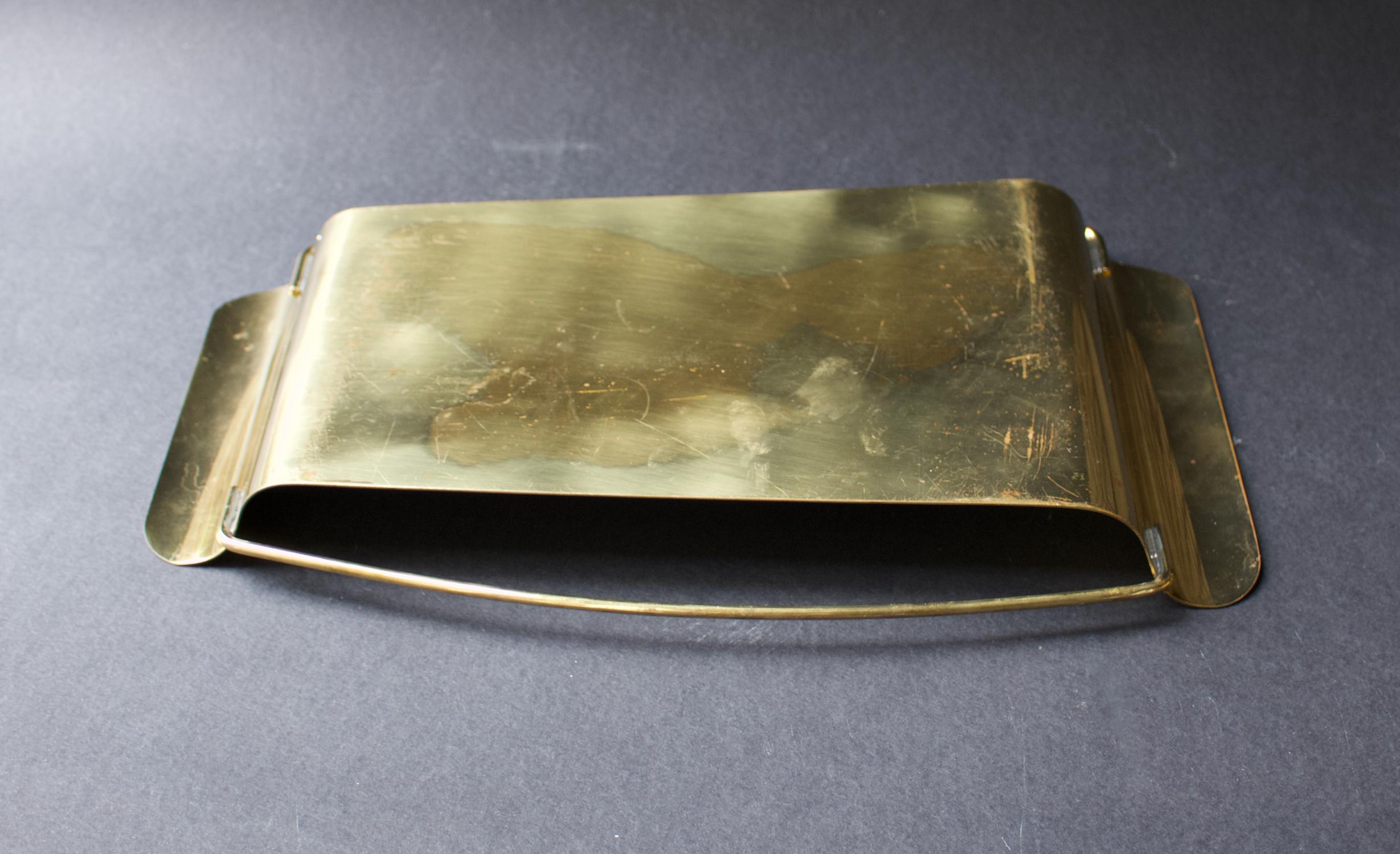 Small Tray of Painted Brass, Mid-20th Century, Germany 4